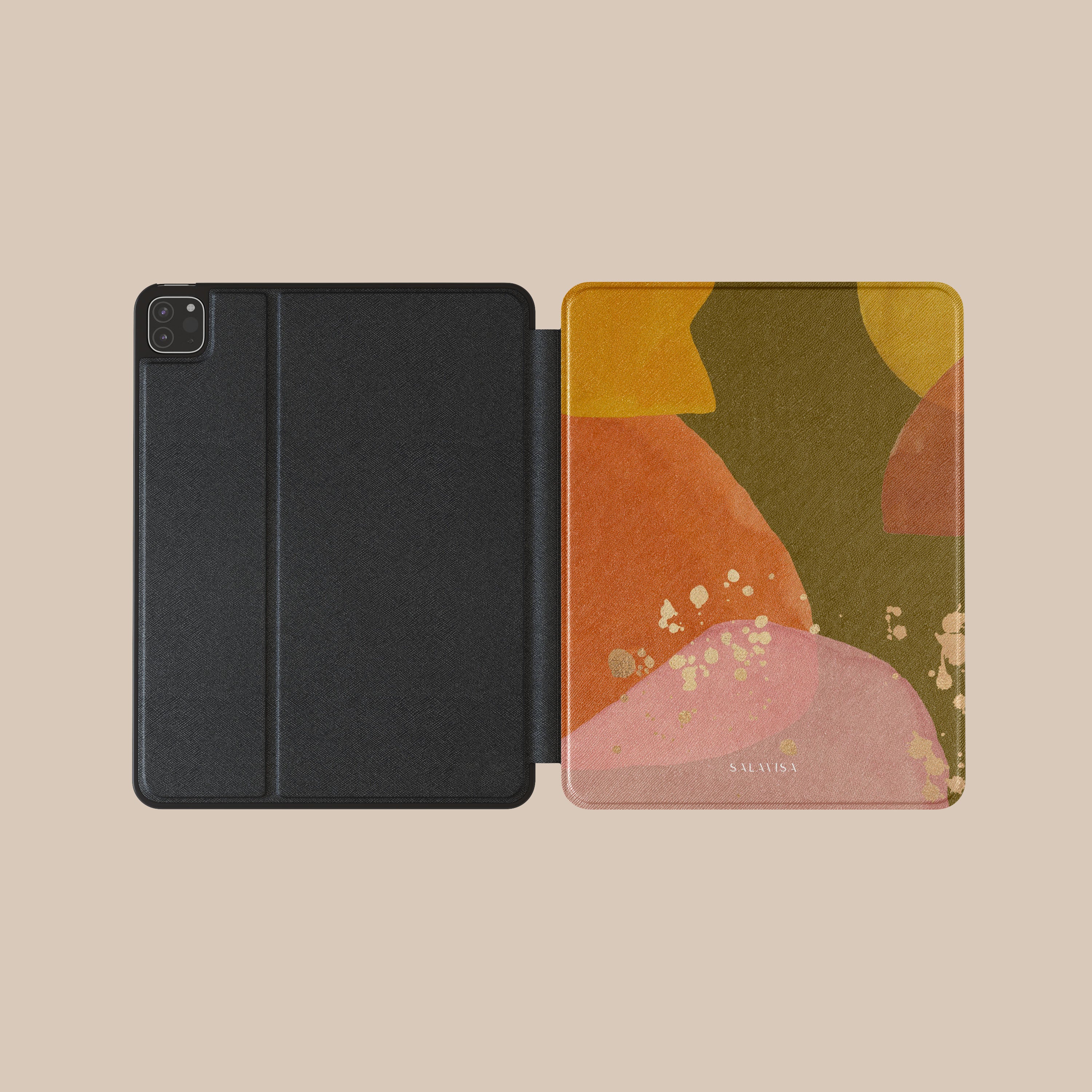 Olive Zen Watercolor iPad Case - Protective Cover for iPad Pro/Air/Mini - Lightweight & Stylish Design - Perfect for Work, Travel, and Everyday Use