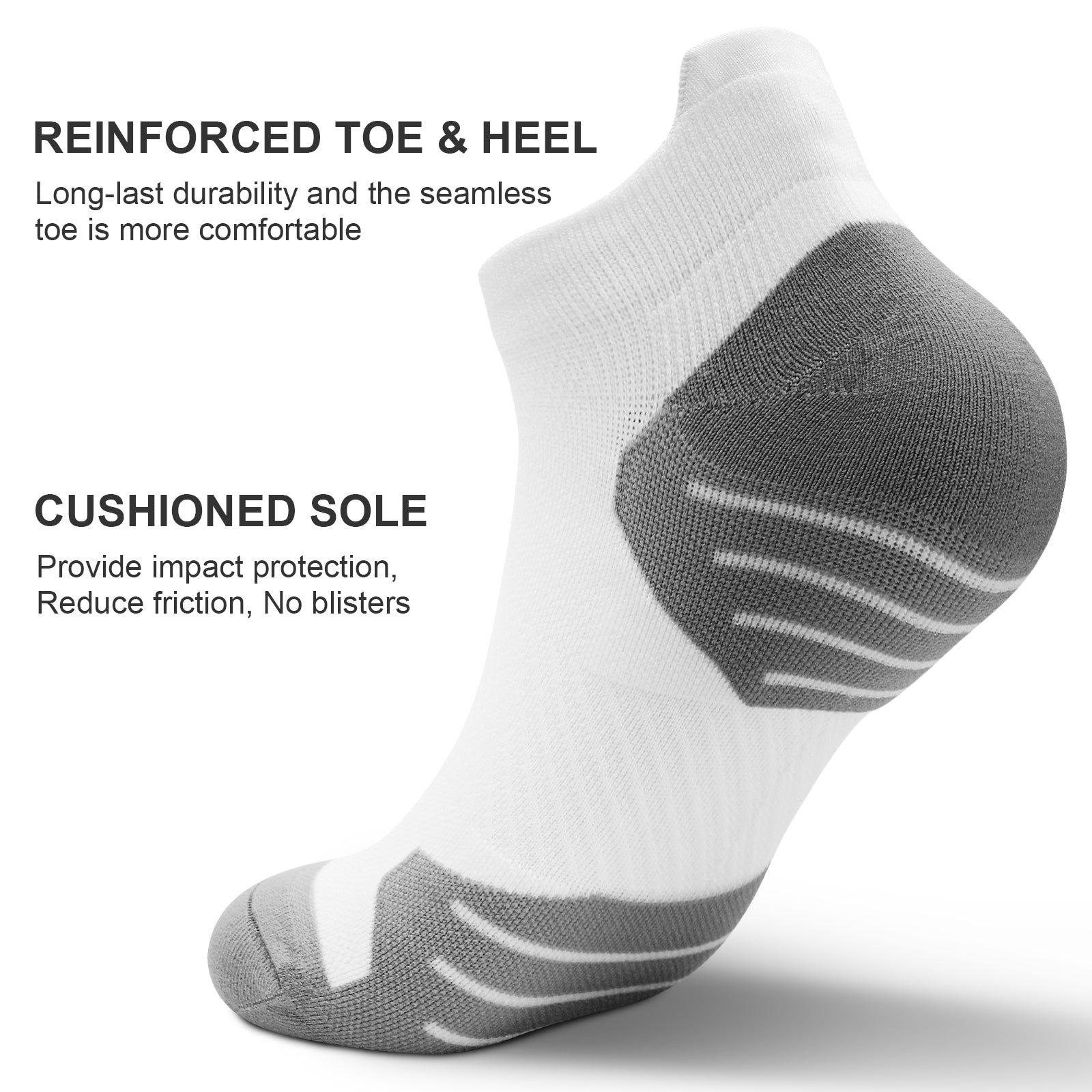 GECKOMAN x PAPLUS Women's Comfortable Low Cut Cushioned Socks 2-Pack - Perfect for Running, Yoga & Everyday Wear