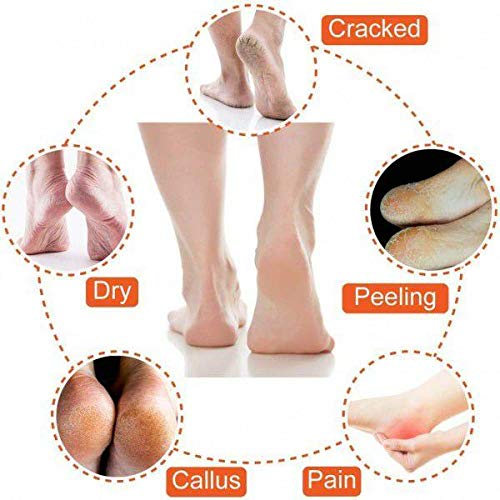 NAVMIL Heel Pain Relief Silicone Gel Pad - Cushioned Heel Protector Socks with Spa Botanical for Men & Women - Breathable Cotton Socks (One Size Fits Most) - Perfect for Running, Walking & Everyday Comfort