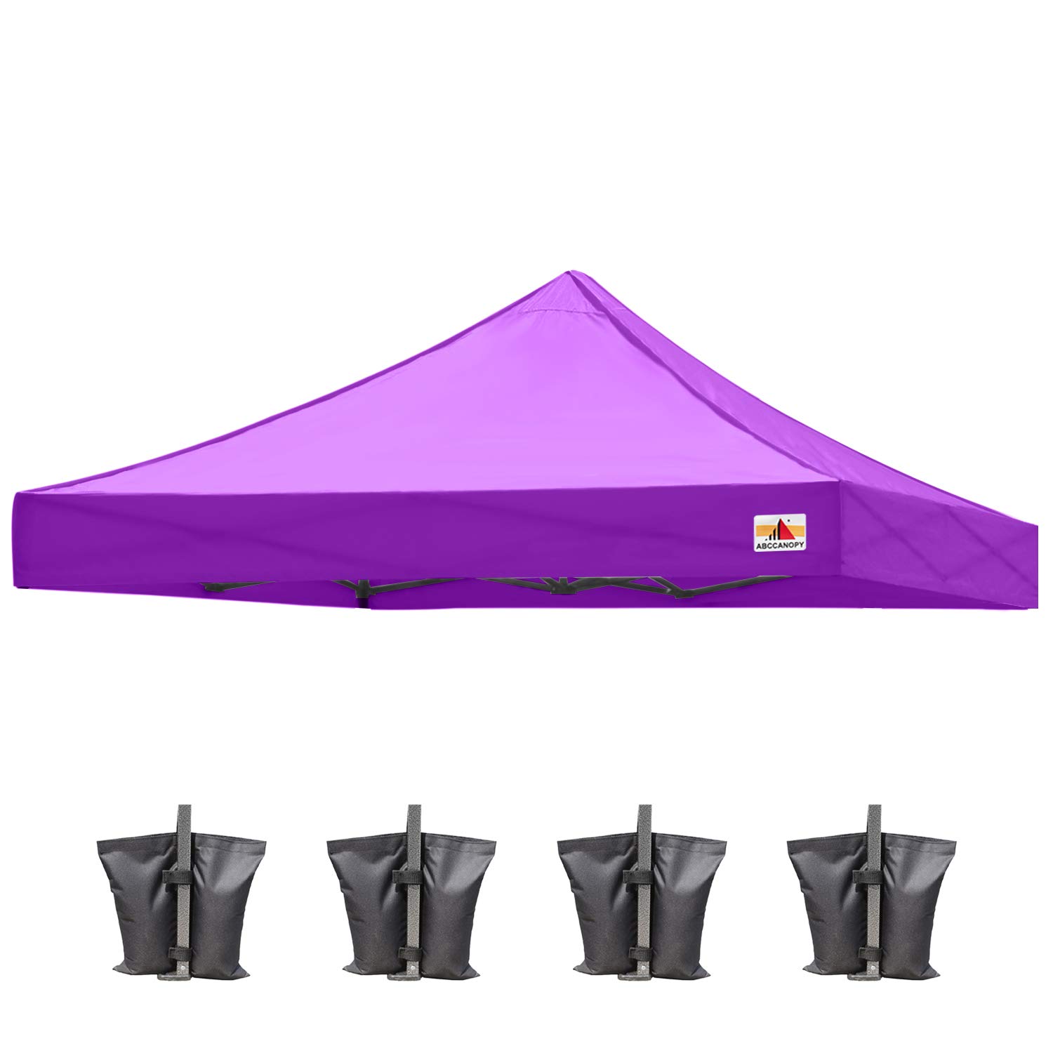ABCCANOPY 10x10 Purple Replacement Canopy Top for Pop Up Tent - Durable Outdoor Shade Cover for Parties, Camping, Beach & Backyard Events