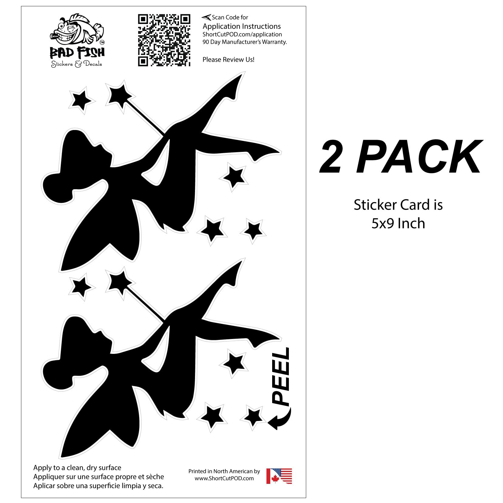 Bad Fish Custom Tinkerbell Fairy Vinyl Decals - Light Switch Covers, Wall Outlets & Home Decor Stickers for Bedroom, Nursery, Vehicle & Computer | DIY Wall Art & Home Improvement