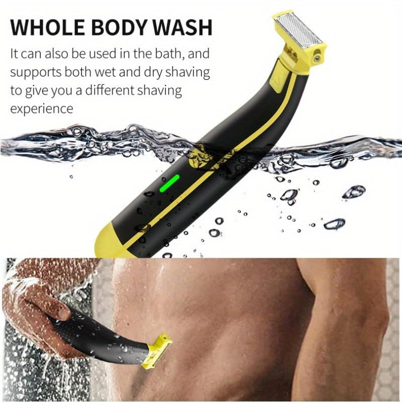 **Rechargeable Wet & Dry Electric Shaver for Men - Fast Shaving, Non-Slip & Durable - Includes Electric Shaver Cleaner (Model #8) - Perfect for Travel, Gym & Daily Grooming**