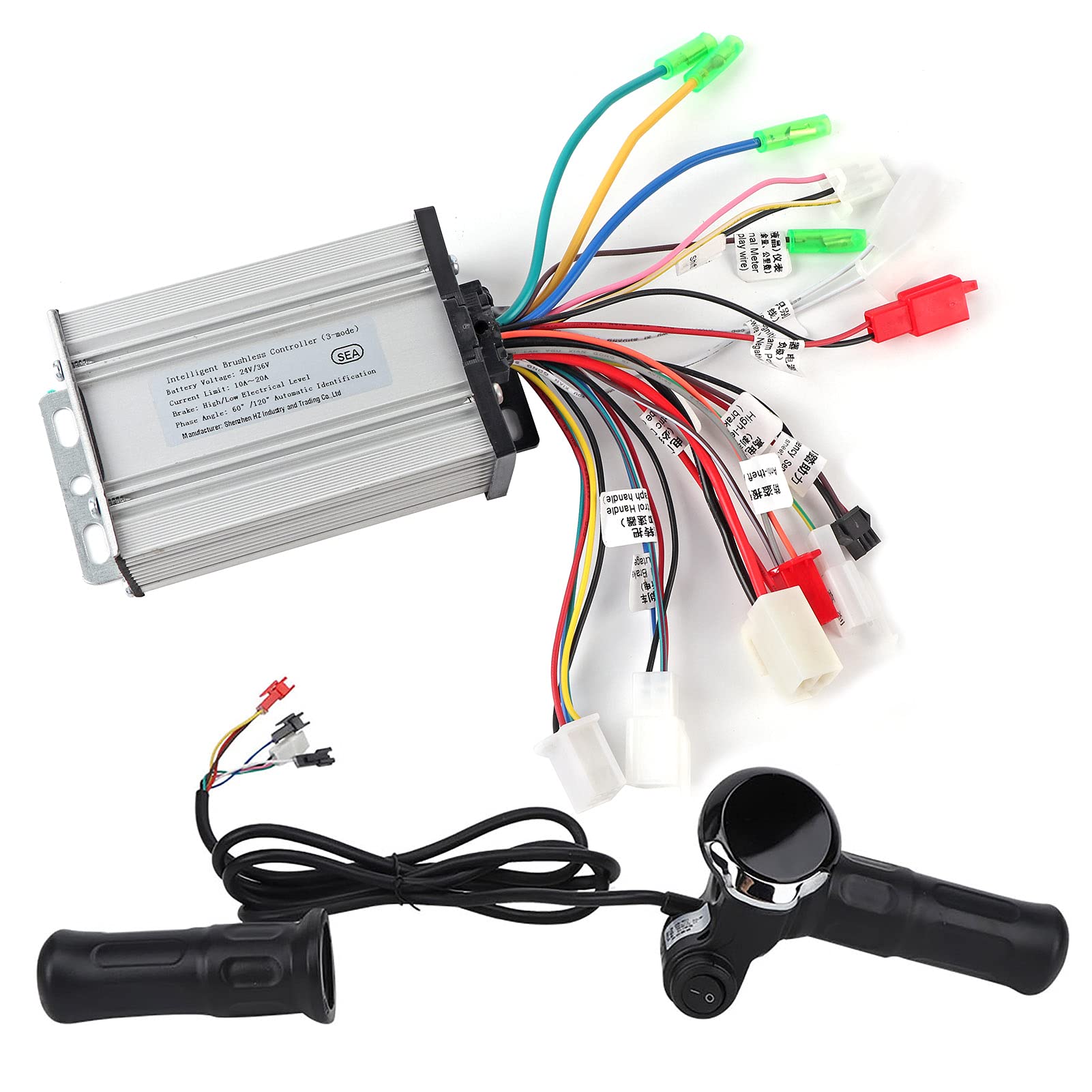 VGEBY 6 Tube LCD Display 24V-36V Electric Bike Throttle Grip Controller - 3 Speed Modes for E-Bikes & Scooters - Perfect for Commuting, Off-Road & Urban Riding