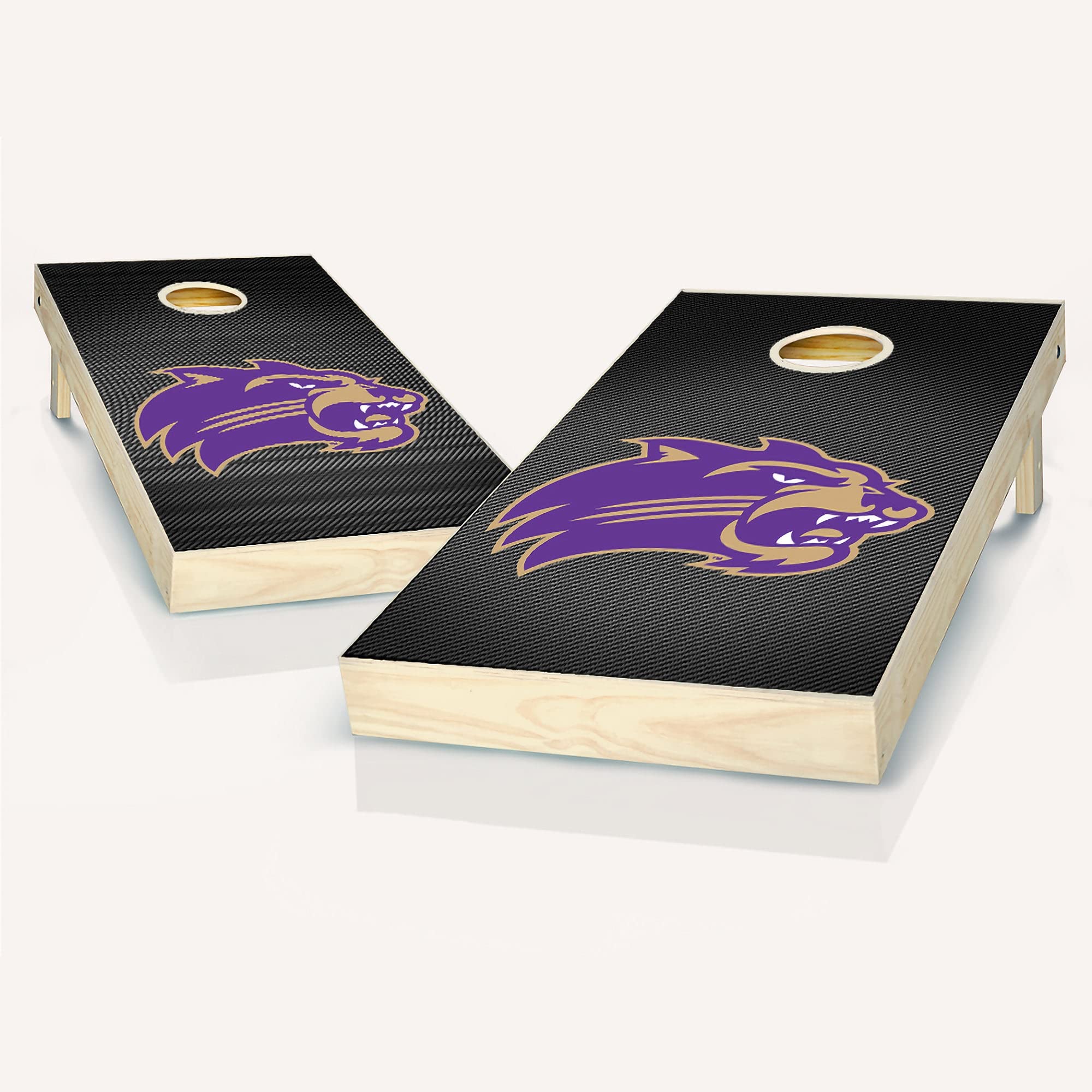 Premium Western Carolina Slanted Cornhole Game Set - 2 Wooden Boards & 8 Bean Bags for Outdoor Tailgating, Backyard Parties, and BBQ Events