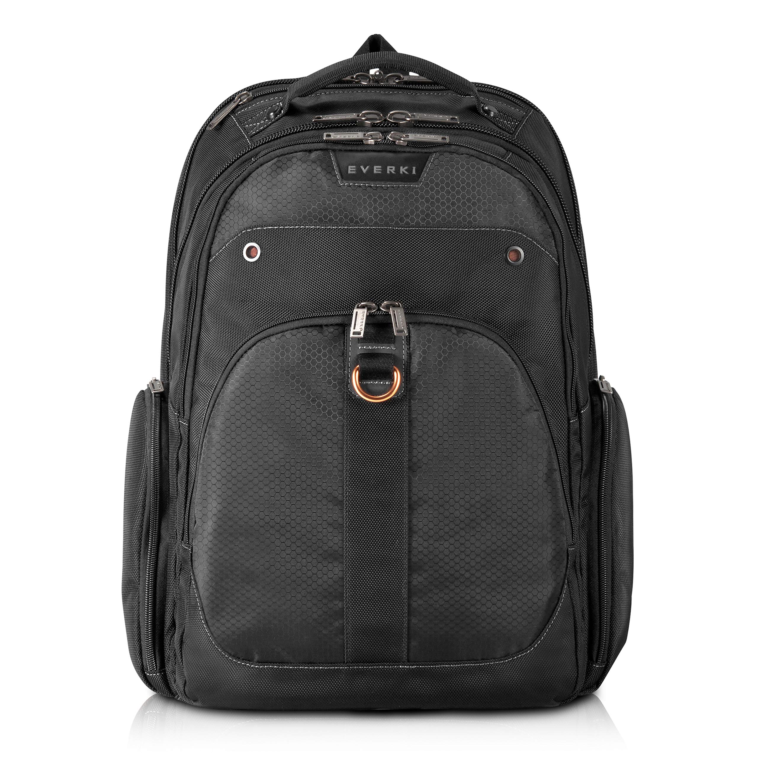 EVERKI Atlas Business Laptop Backpack for 13-17.3 Inch Laptops - Adjustable Compartment, Durable & Travel Friendly - Perfect for Work, School & Commuting (EKP121, Black)