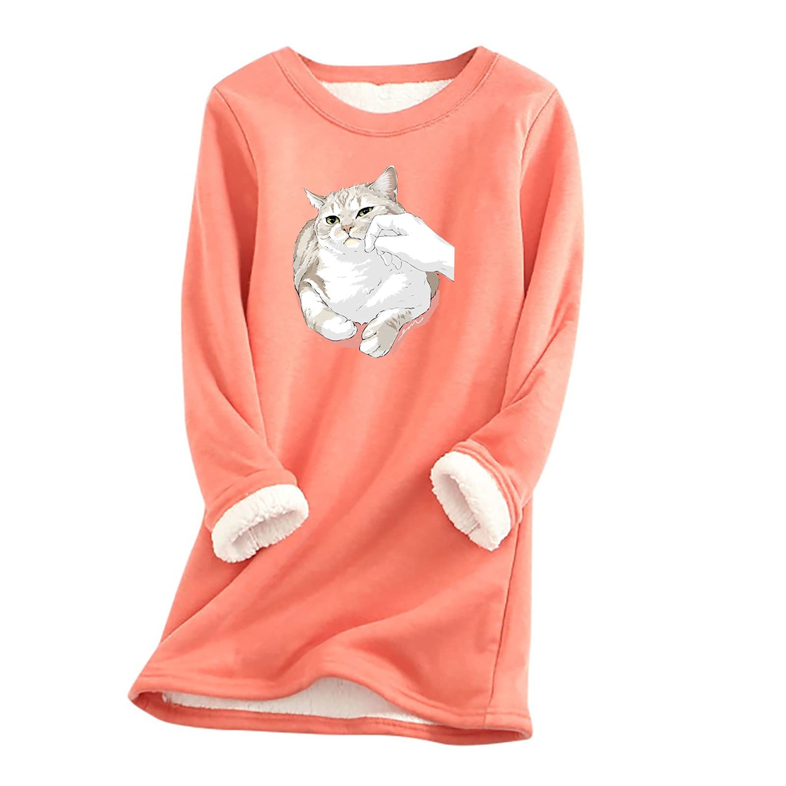 LIULIU Women's Casual T-Shirt Dress - Long Sleeve Crewneck Loungewear Nightgown, Plus Size Fleece Nightdress for Fall | Perfect for Home Relaxation, Sleepwear & Cozy Evenings