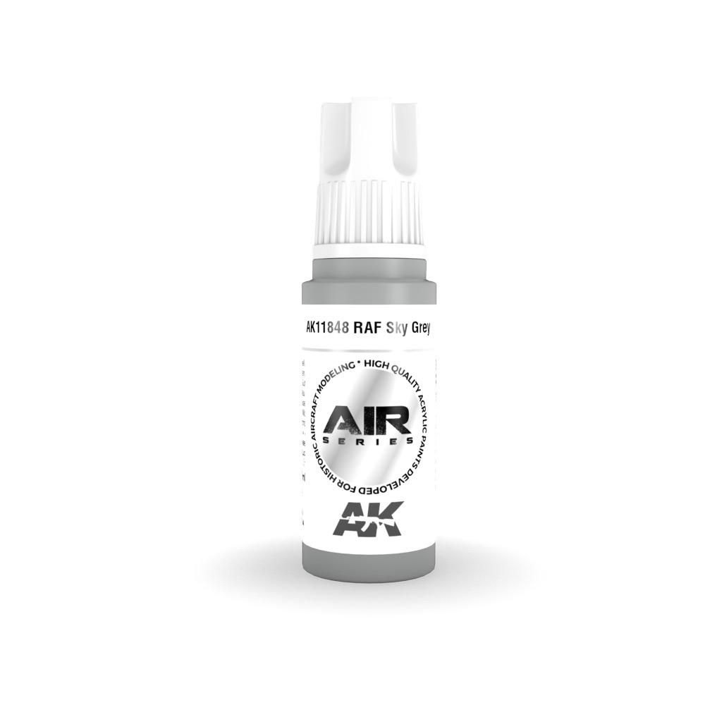 AK Interactive AK11848 Air Series RAF Sky Grey Acrylic Paint - 17ml Bottle (3rd Gen) for Scale Model Building, Aircraft & Military Miniature Painting