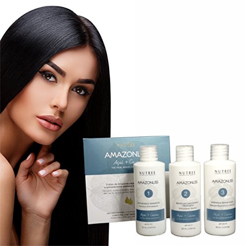 Amazonliss Keratin Hair Treatment - Professional Hair Straightening & Smoothing Kit with Keratin for Frizz Control & Shine (2.03 oz) - Perfect for Salon-Quality Results at Home, Special Occasions & Daily Hair Care