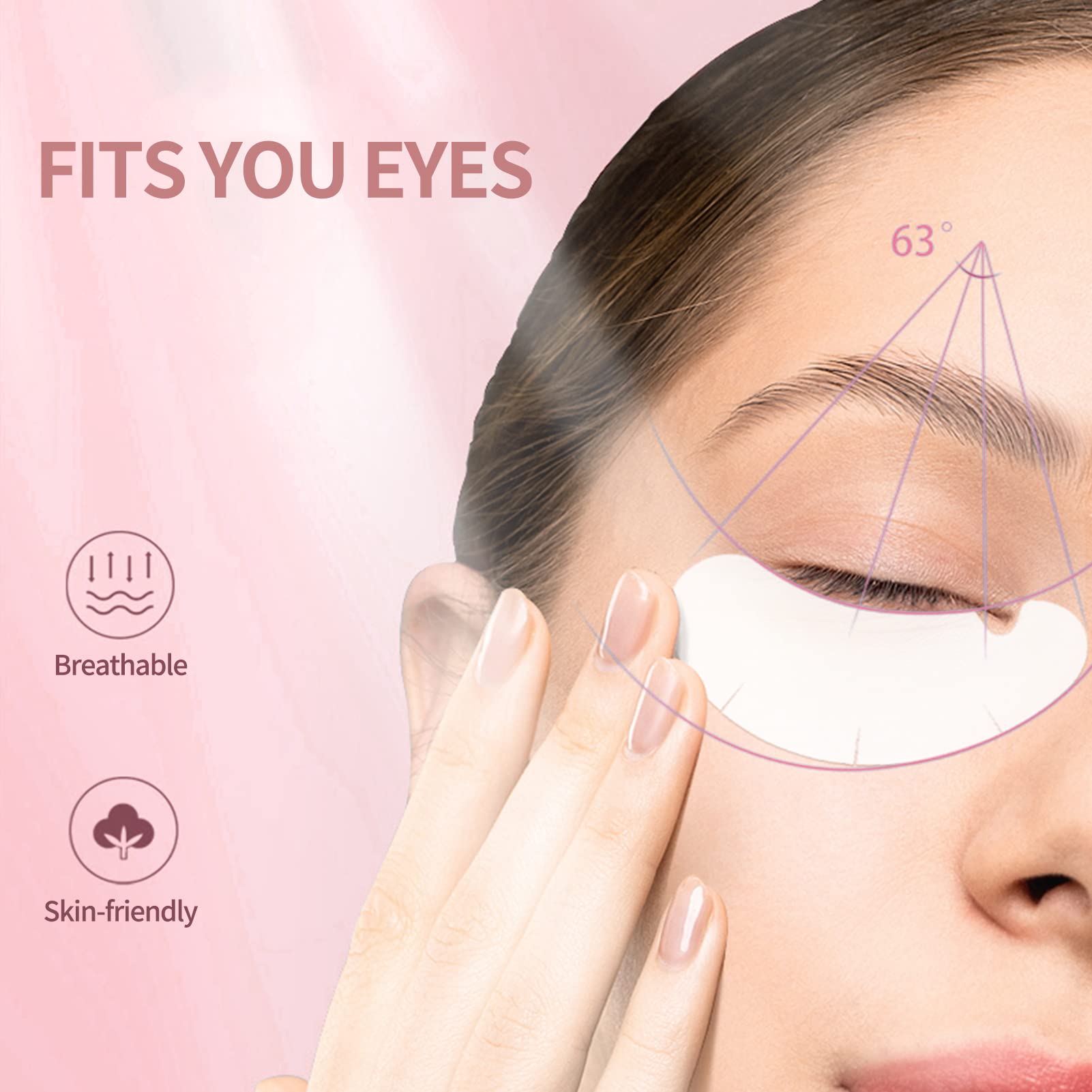 Arqumi 100 Pairs Eyelash Extension Pads - Breathable Under Eye Gel Collagen Patches for Lash Extensions & Eye Care | Lint-Free, Individually Wrapped | Perfect for Salon Professionals & At-Home Lash Treatments
