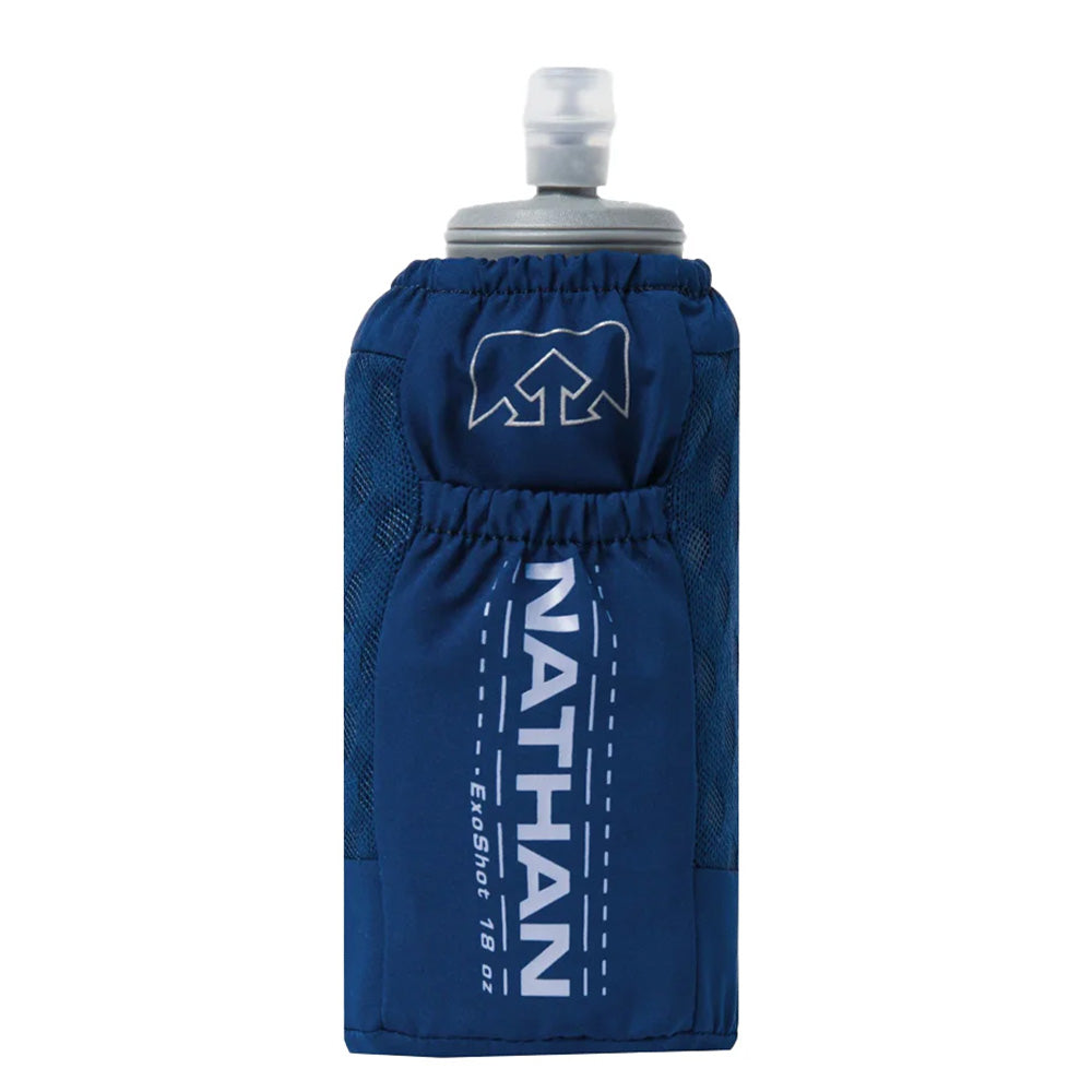 Nathan ExoDraw 2 Handheld Water Bottle - 18oz Insulated Stainless Steel with Leakproof Lid - Perfect for Hiking, Gym & Outdoor Activities
