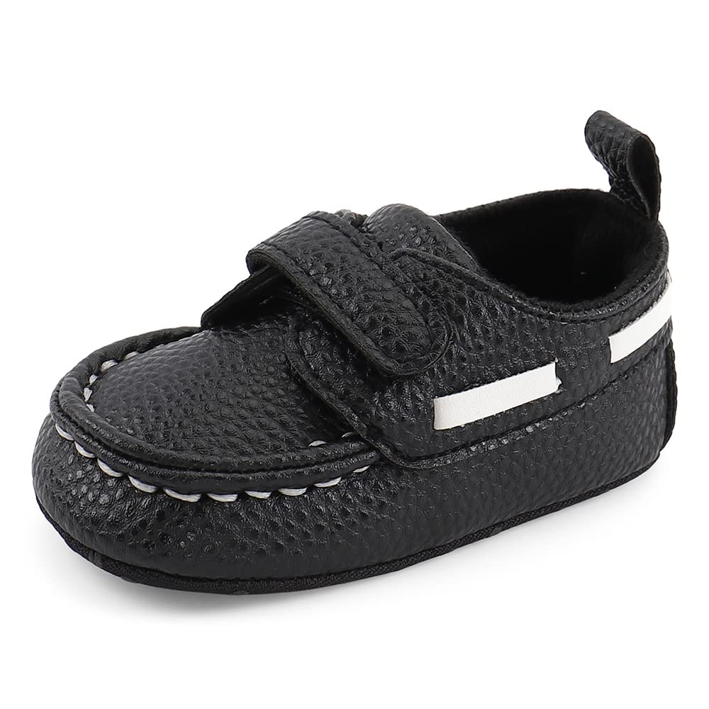 MASOCIO Baby Boys Soft Sole Moccasin Shoes - First Walking Shoes for Infants & Toddlers | Comfortable & Stylish Casual Flats for Everyday Wear, Playtime & Special Occasions
