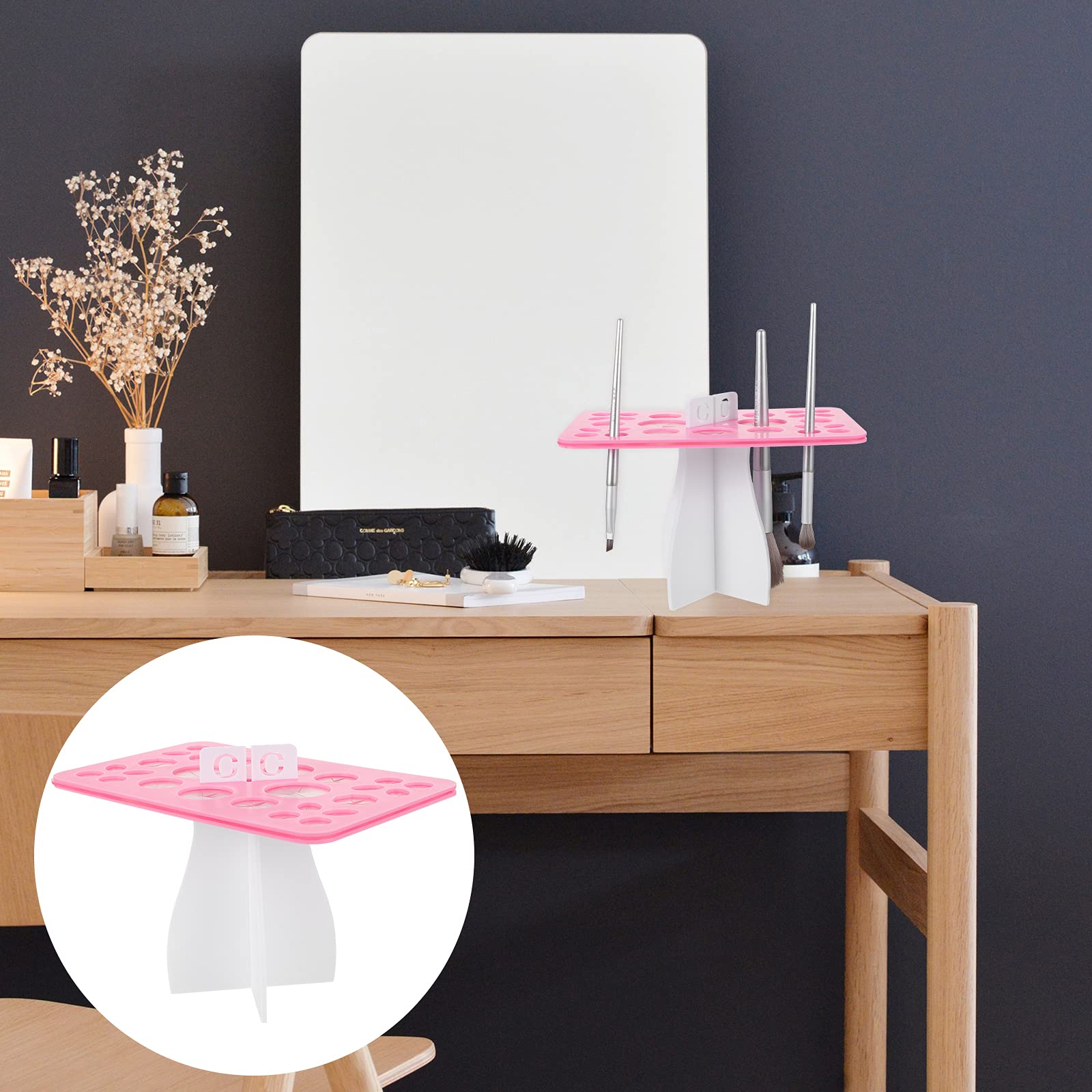 1pc Foldable Makeup Brush Drying Rack | Collapsible Cosmetic Brush Organizer | Perfect for Makeup Lovers & Artists | Ideal for Home, Salon, and Travel Use