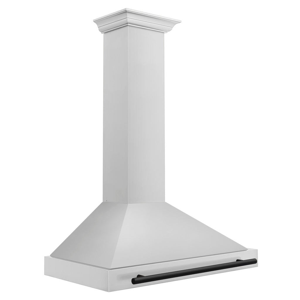 ZLINE KB4STZ MB Autograph Edition Convertible Range Hood - Stainless Steel with Matte Black Accents | Professional Kitchen Ventilation for Modern Homes | Perfect for Gas Stoves, Cooking Areas & Open Concept Kitchens