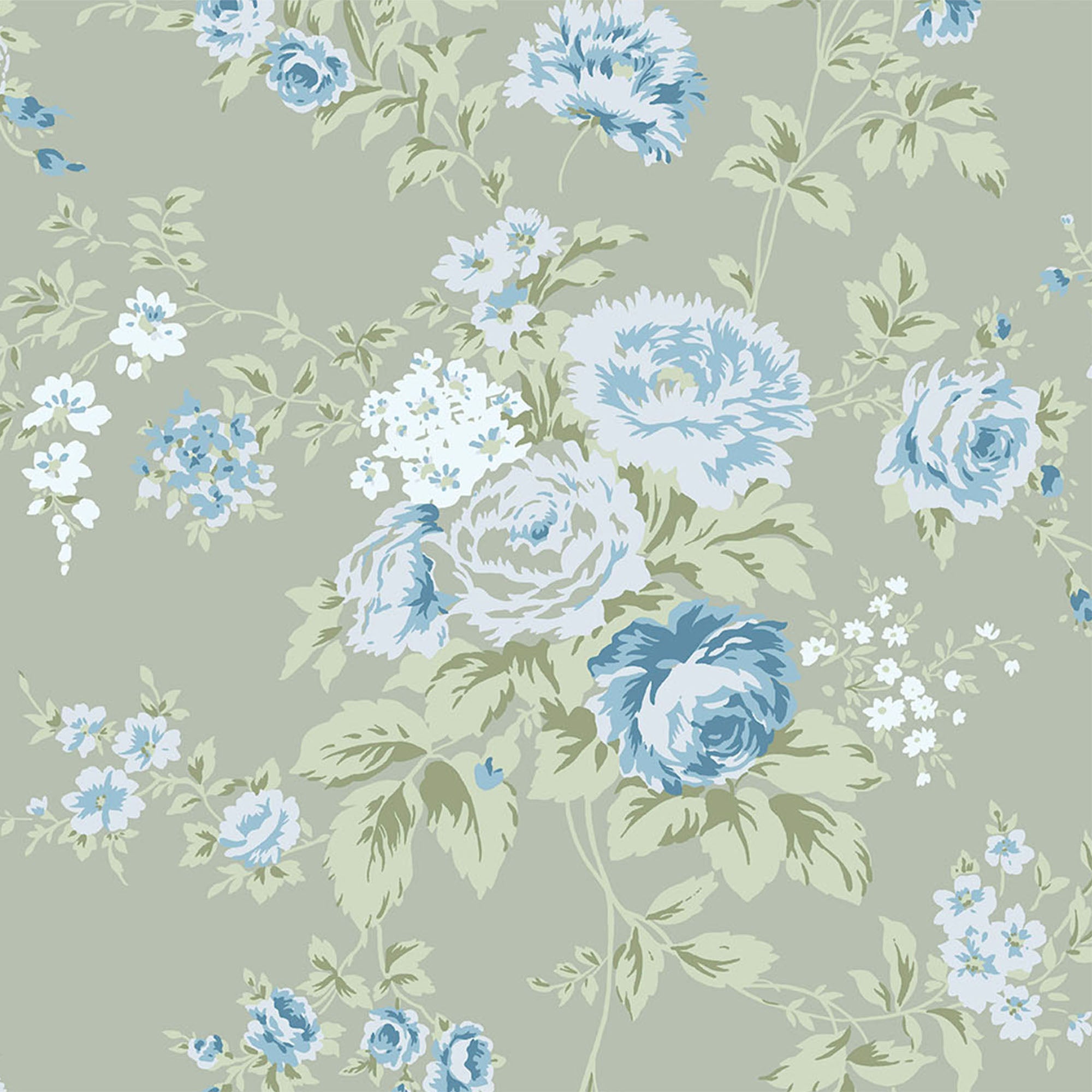 Wildflower Sage Wallpaper - Botanical Floral Peel and Stick Wallpaper - Perfect for Bedroom, Living Room, and Nursery Decor