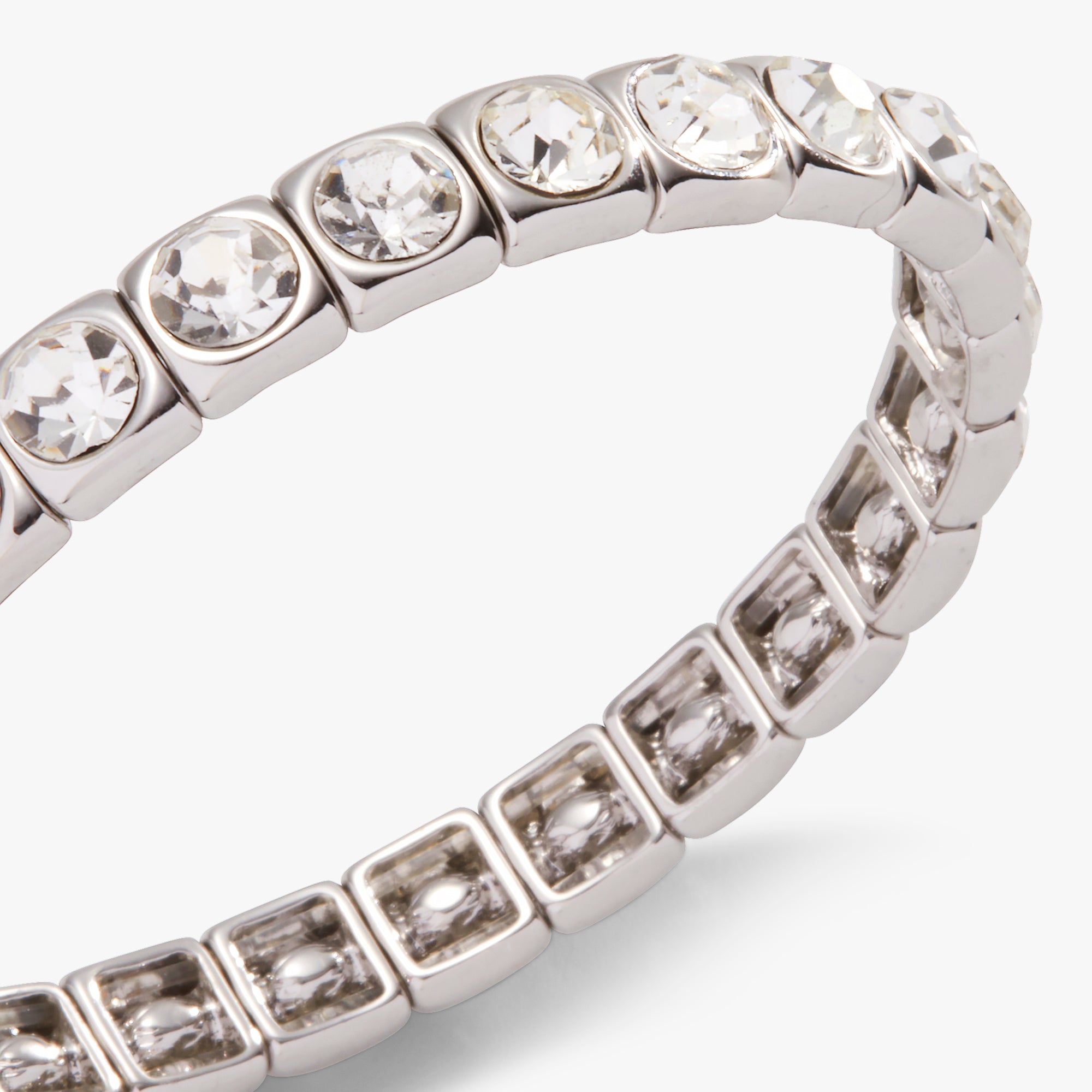 Elegant Clear Crystal Stretch Bracelet for Women - Adjustable Beaded Wristband for Daily Wear, Yoga, Meditation & Special Occasions