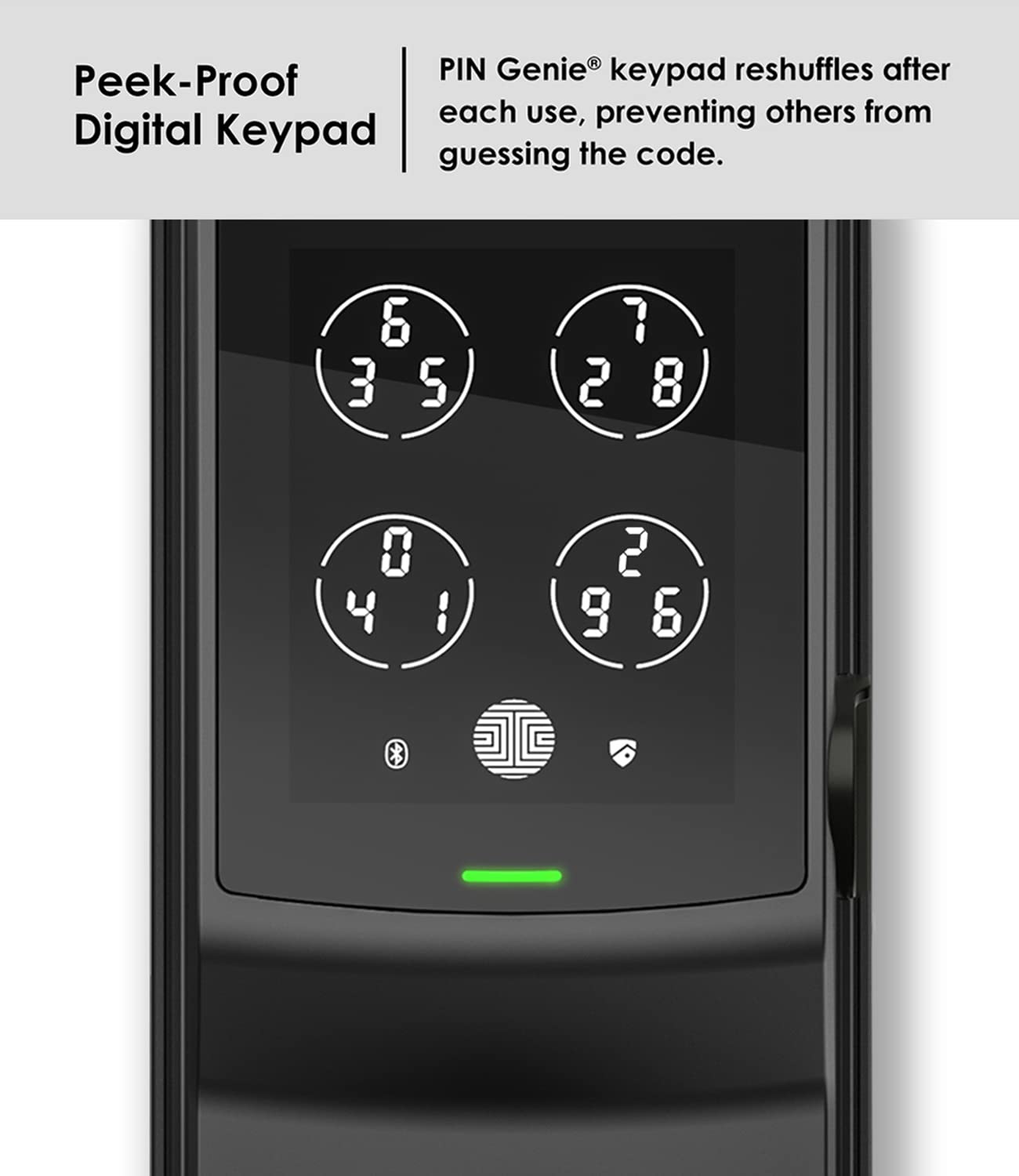 Lockly Secure Plus Smart Deadbolt Lock - Keyless Entry Door Lock with PIN Genie Keypad & 3D Fingerprint Sensor - Auto-Locking Smart Lock for Front Door (Matte Black) - Perfect for Home Security & Smart Home Automation