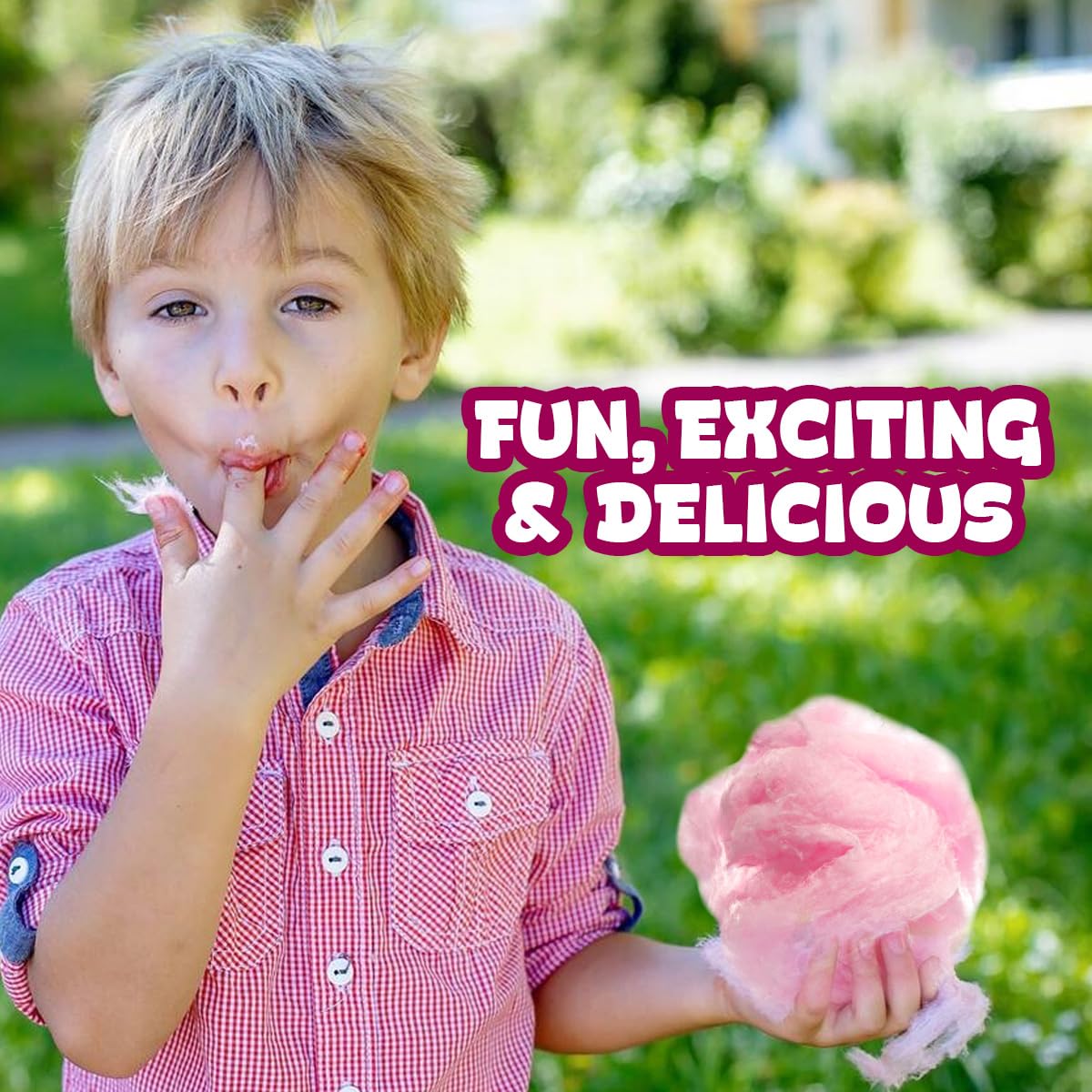 10 Pack Mini Cotton Candy Bags - Strawberry Flavor, 0.42oz Each, Individually Wrapped Pink Kosher Candy for Parties, Favors & Events - Perfect for Birthday Celebrations, Baby Showers and Carnival Treats