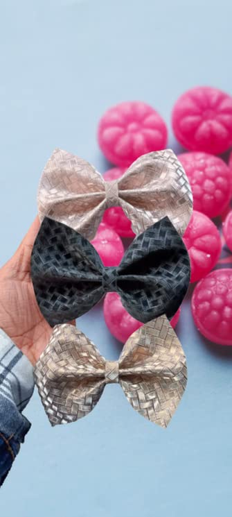 Luxury Satin Scrunchies & Big Bow Hair Clips for Girls - Unisex Hair Accessories with Grosgrain Ribbon, Alligator Clips & Unicorn Design (Pack of 2) - Perfect for School, Parties, Weddings & Everyday Styling