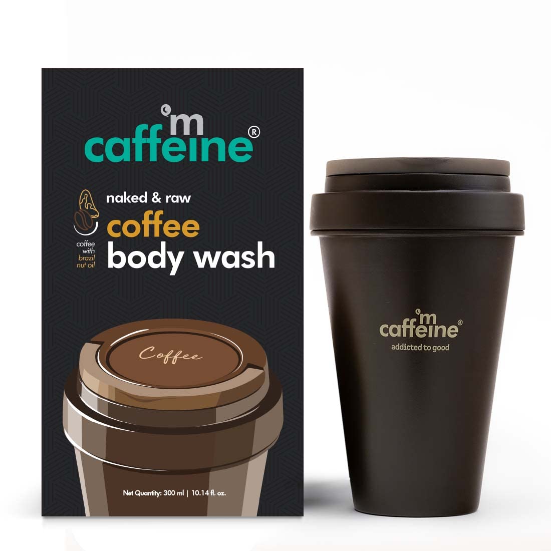 Caffeine Coffee Body Wash with Vitamin E for Tan Removal & Hydration | Deep Cleansing Shower Gel for Men & Women | Fresh Coffee Scent | 300ml | Perfect for Morning Showers & Post-Workout Refreshment