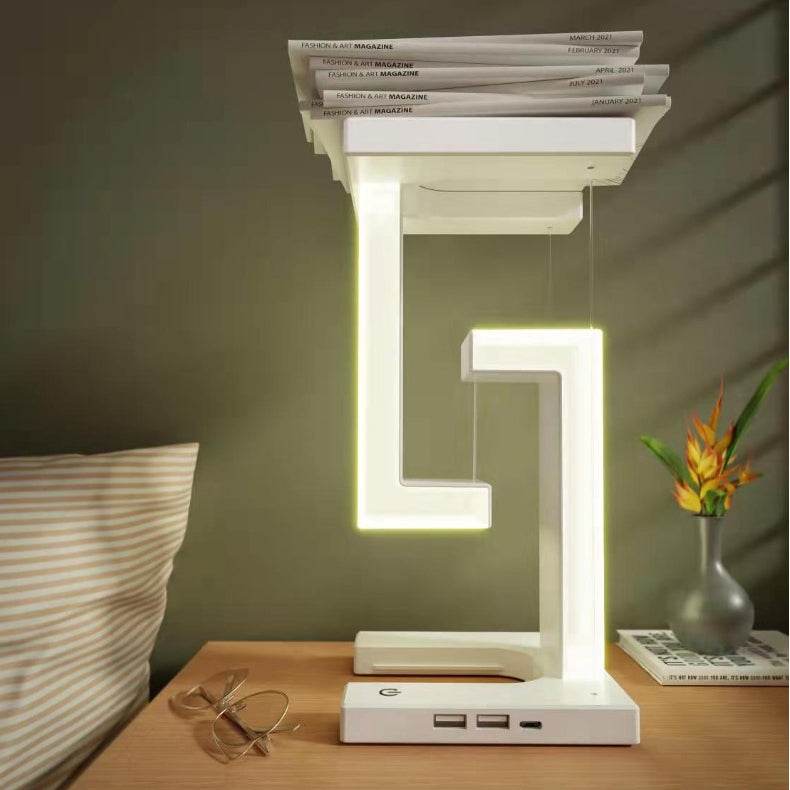 Cute Wireless Charging Table Lamp - Nightstand LED Light with Qi Fast Charging for iPhone, Samsung, AirPods - Perfect for Bedroom, Office, Nursery Decor