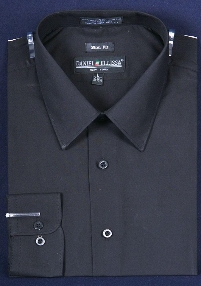 Premium Men's Slim Fit Dress Shirt - Black Formal Business Shirt for Office, Wedding & Special Occasions