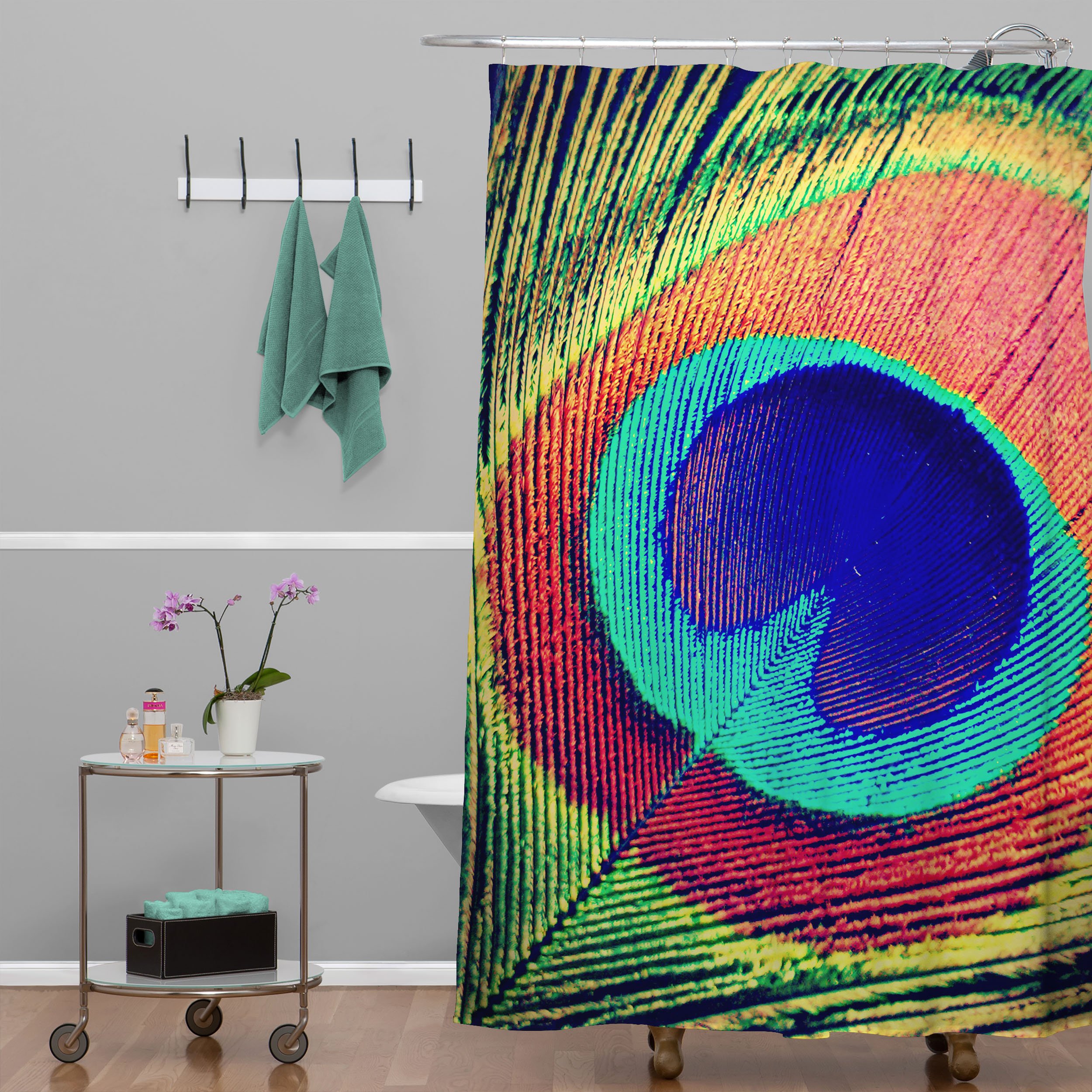 Deny Designs Shannon Clark The Eye Shower Curtain - 69 x 72 Inches Waterproof Bathroom Decor for Modern Homes | Perfect for Bathrooms, Guest Rooms & Spa Retreats