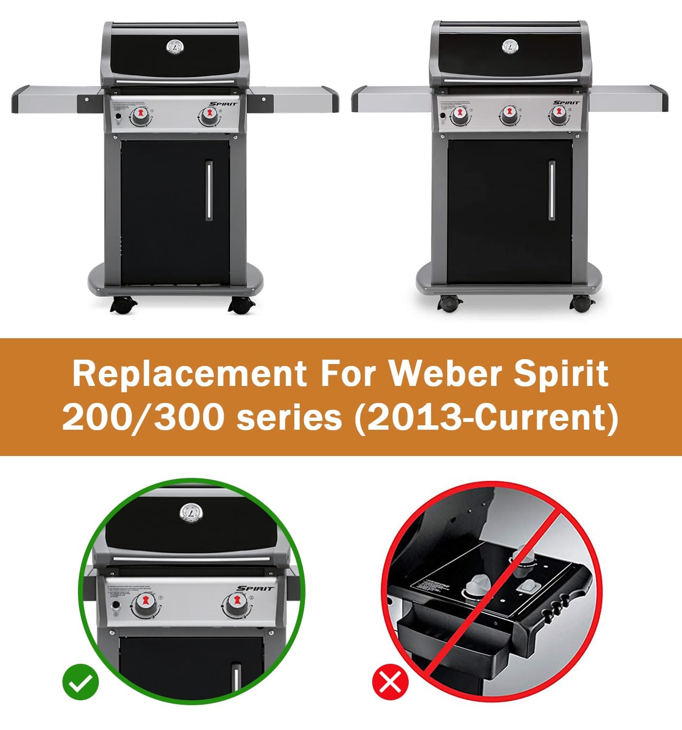 Weber Spirit I & II 210-310 Gas Grill Igniter Kit (2013+) - Compatible with E-210, S-210, E-310, SP-310 Models - Easy Replacement Electronic Igniter for Up Front Controls - Perfect for Outdoor BBQ & Backyard Grilling