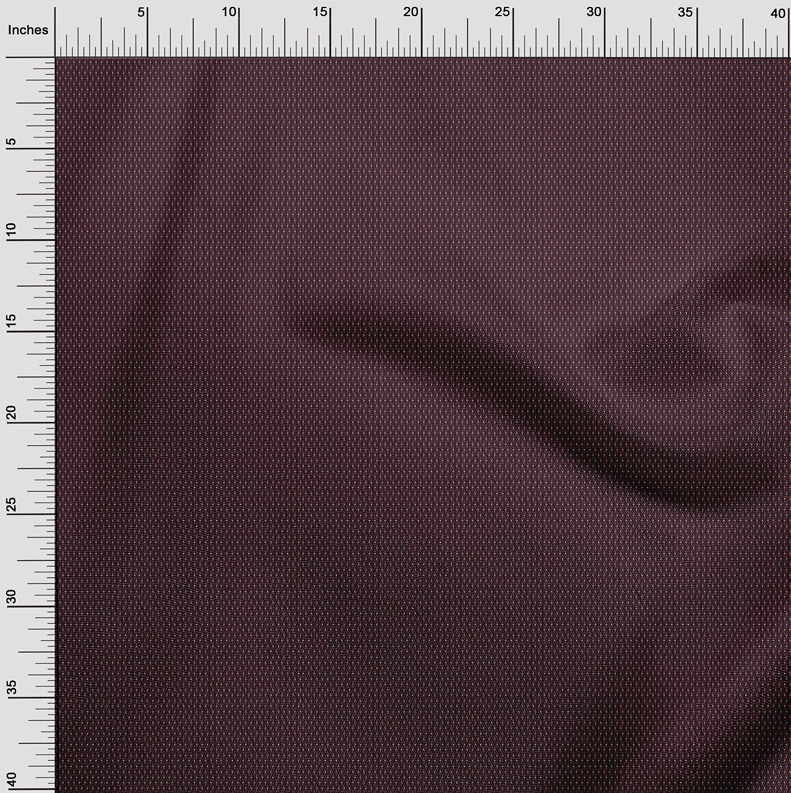 oneOone Polyester Spandex Chocolate Brown Geometric Print Fabric - 56 Inch Wide for DIY Clothing, Dresses & Home Decor Sewing Projects | Soft Stretch Material by The Yard