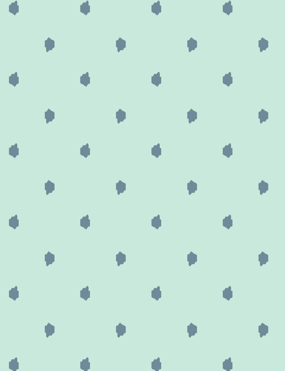 Wallshoppe Medina Dot Wallpaper - Aloe, Whale, Aqua Design - Perfect for Nursery, Bedroom & Living Room Decor