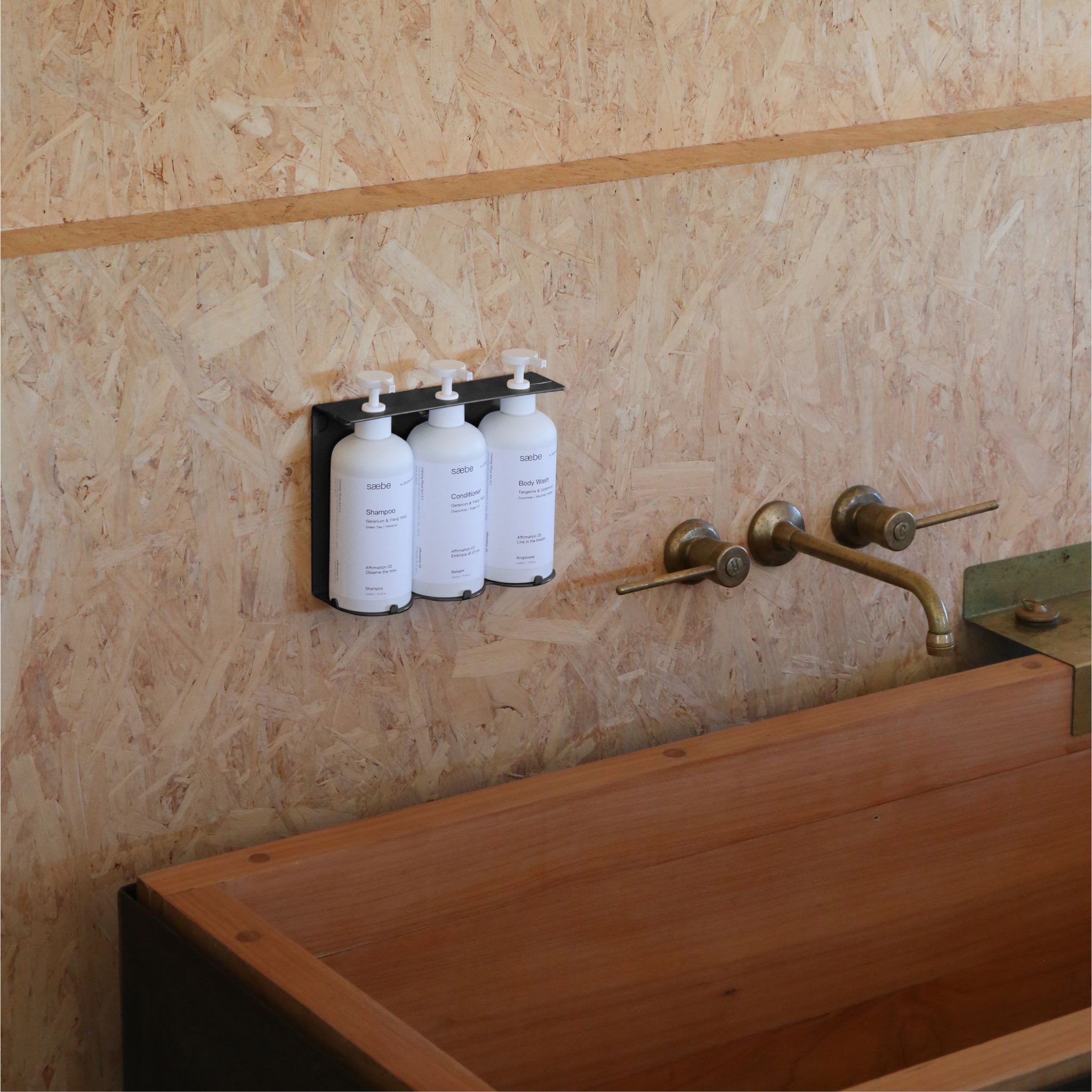 Lockable Triple 500ml Soap Dispenser Holder - Secure Wall Mounted Bathroom Organizer for Kitchen, Bath, Spa & Salon | Black