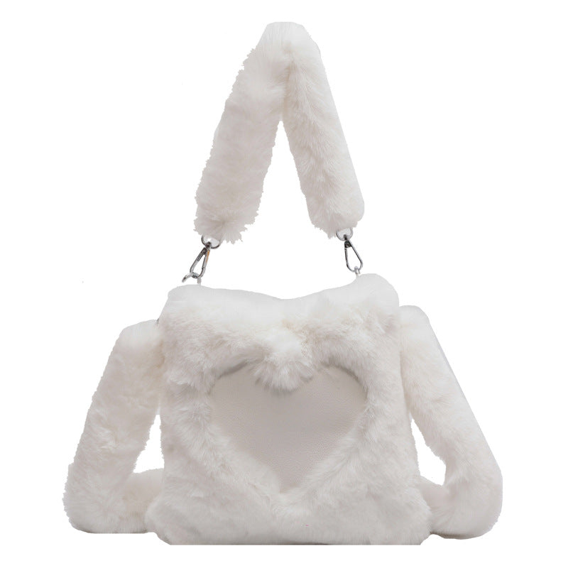 Cozy Winter Plush Shoulder Bags for Women - Soft Faux Fur Handbags for Daily Use, Work, and Evening Out