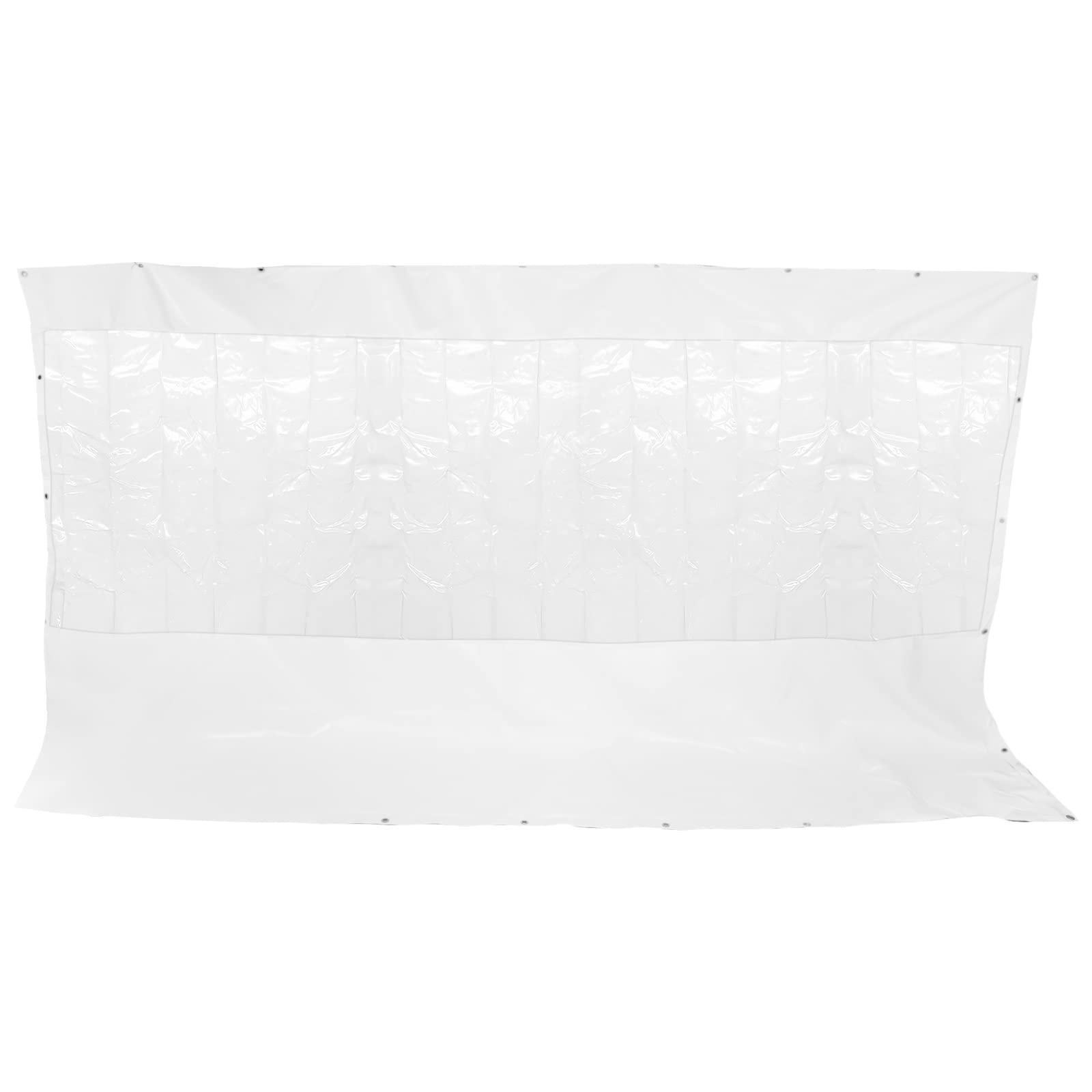 Waterproof Commercial Clear Vinyl Awning Canopy - 8x13 Feet (2.5x4m) Roll-Up Patio Enclosure for Tents, Awnings & Canopies - UV Resistant, Durable White Cover for Outdoor Events, Restaurants & Backyard Parties