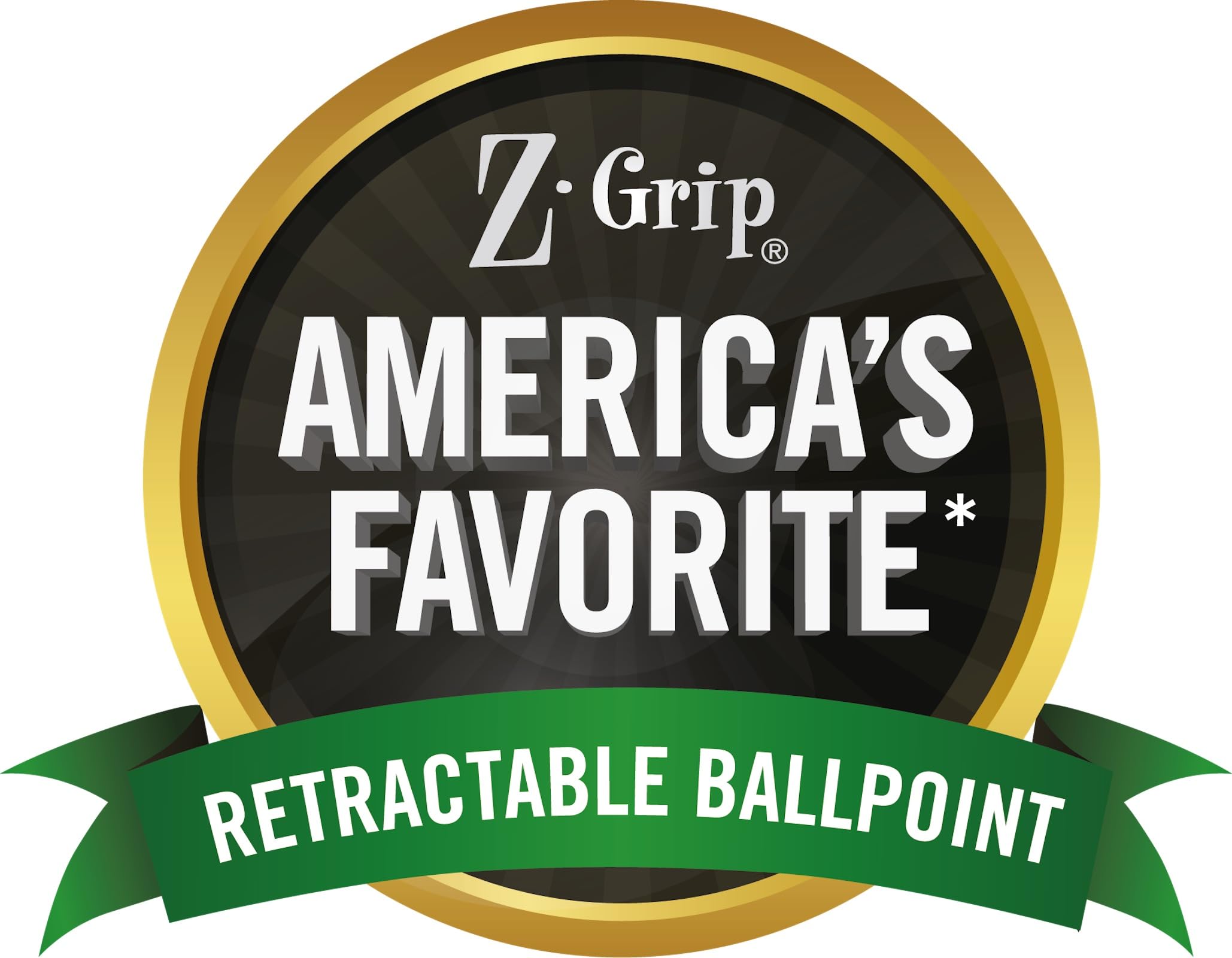 Zebra Z-Grip Retractable Ballpoint Pens - 0.7mm Fine Point Black Ink (12-Pack) - Smooth Writing for Office, School & Everyday Use