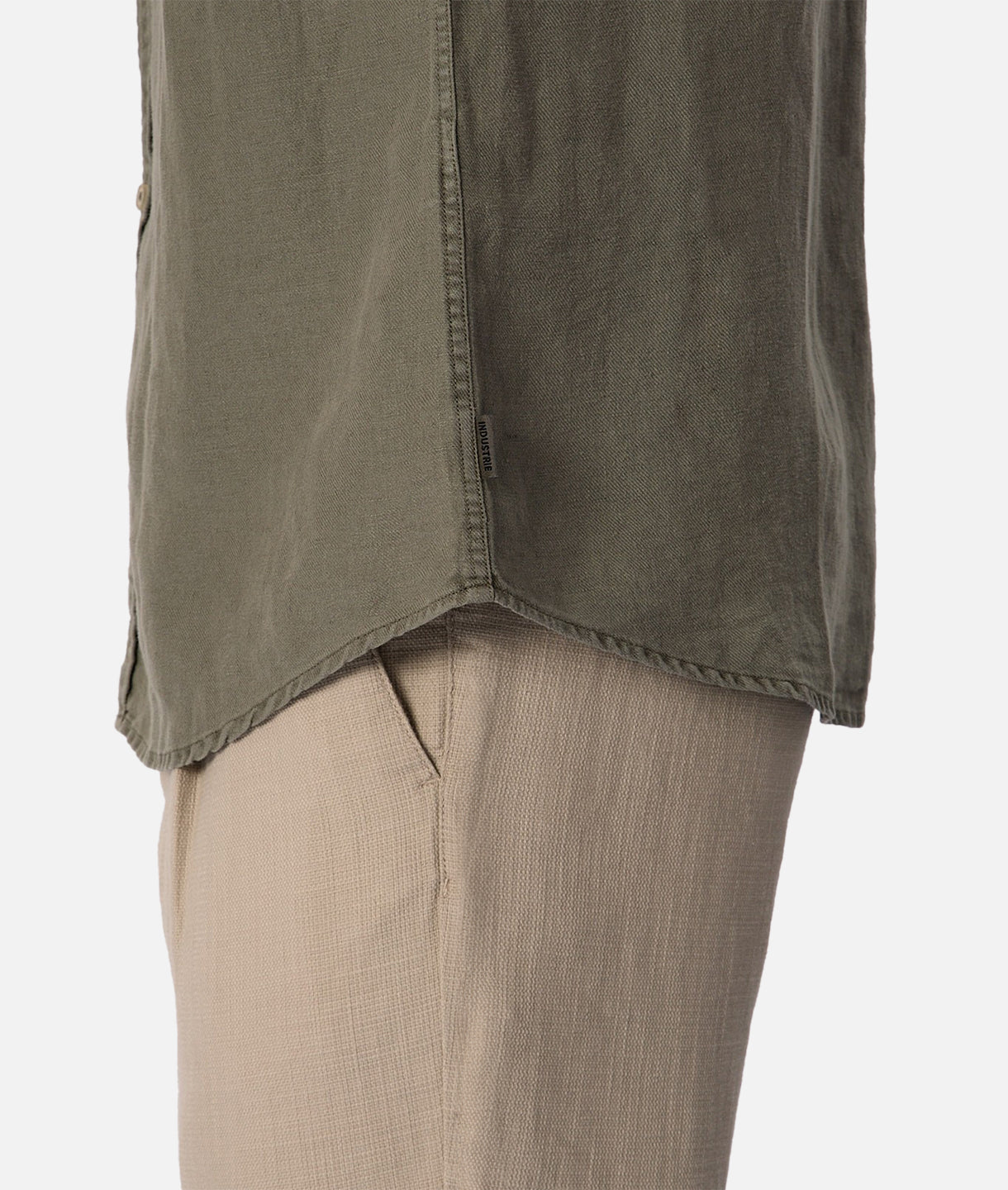 Trinidad Linen Blend Short Sleeve Shirt in Olive Green - Perfect for Casual Outings & Summer Travel