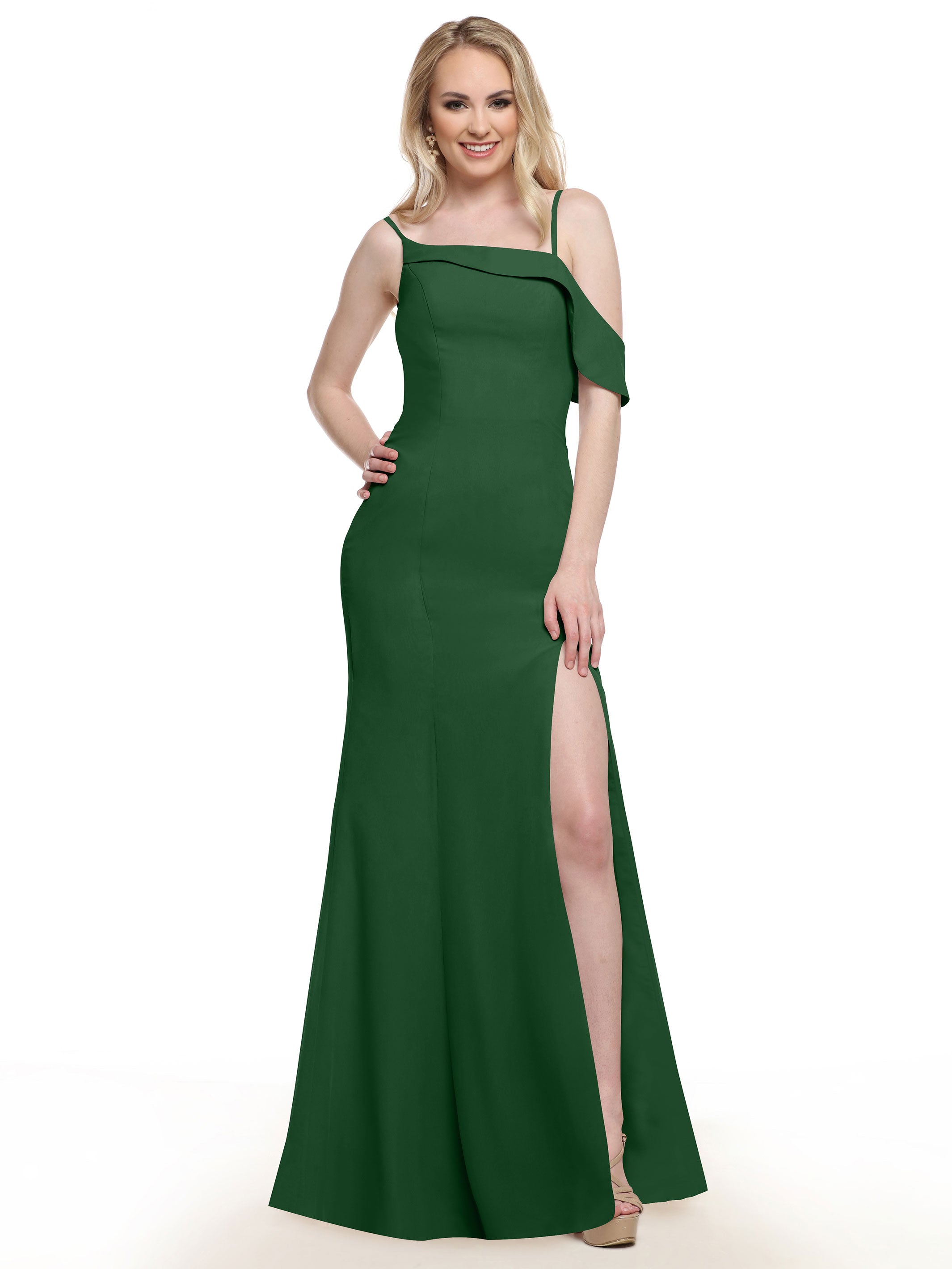 Elegant One Shoulder Fit & Flare Chiffon Bridesmaid Dress 80153 - Perfect for Weddings, Formal Events & Special Occasions