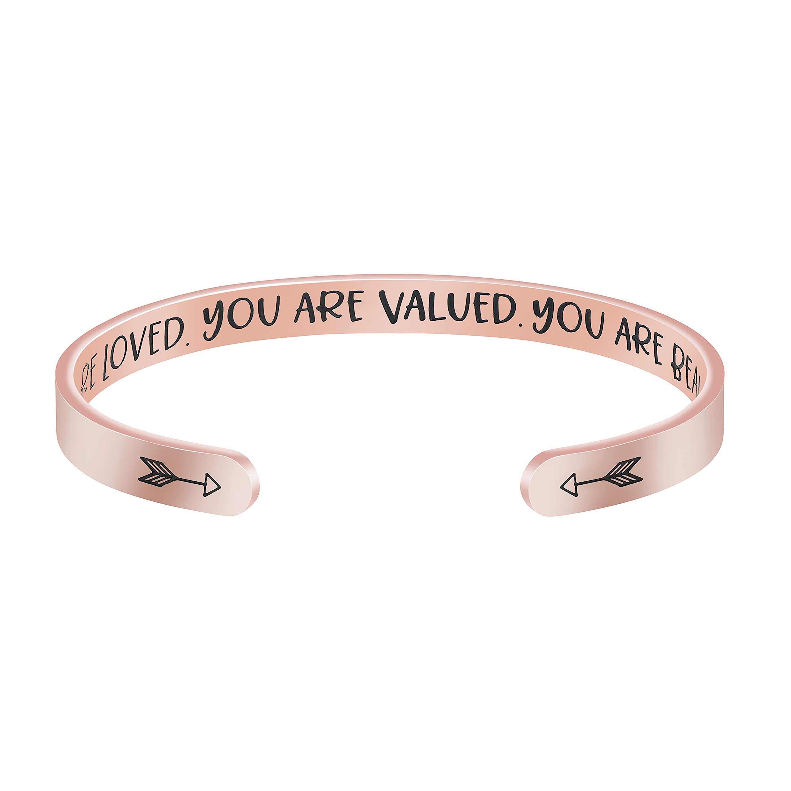 JoycuFF Women's Stainless Steel Cuff Bracelet - Meaningful Christmas, Birthday & Thanksgiving Gift for Mom - Elegant Bangle for Mother's Day, Anniversary & Special Occasions