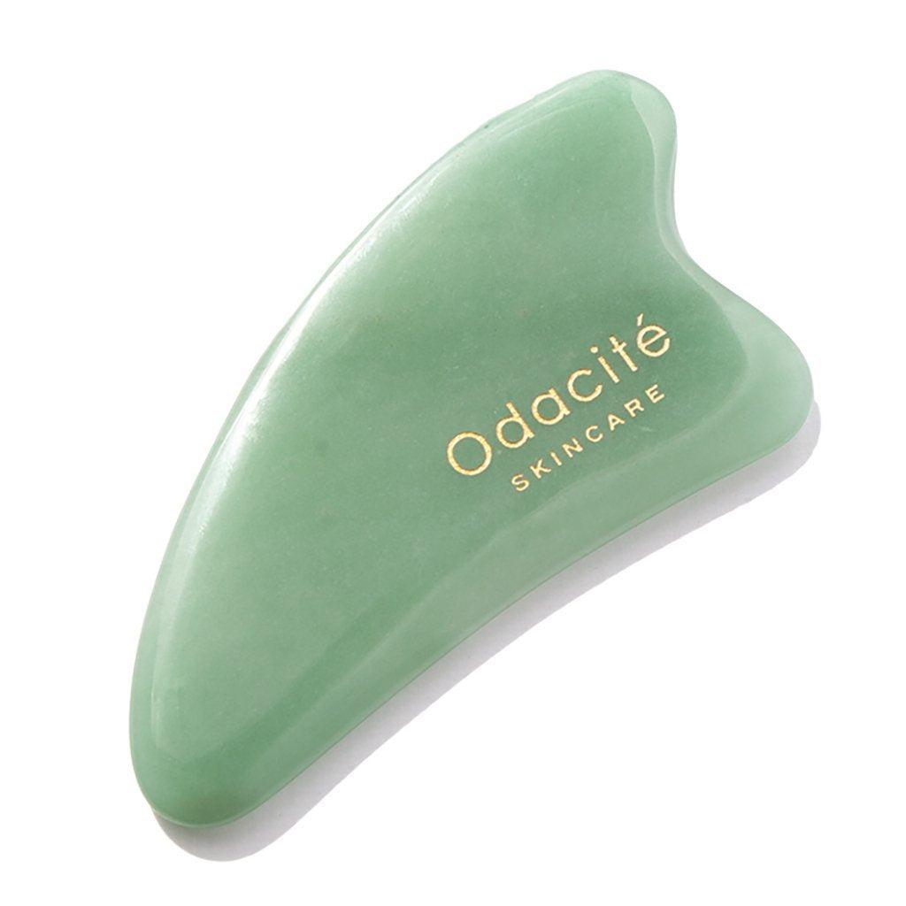Green Aventurine Crystal Contour Gua Sha Tool - Natural Jade Facial Massager for Skin Tightening & Lymphatic Drainage - Perfect for Anti-Aging Skincare & Relaxation Therapy