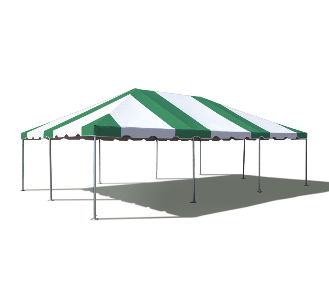 20' x 30' Heavy Duty Waterproof Frame Canopy Tent - Commercial Grade Outdoor Party Tent for 50-120 People - Green & White Vinyl Shelter for Weddings, Festivals, Farmers Markets, Backyard Gatherings and Vendor Events - Indoor/Outdoor Use