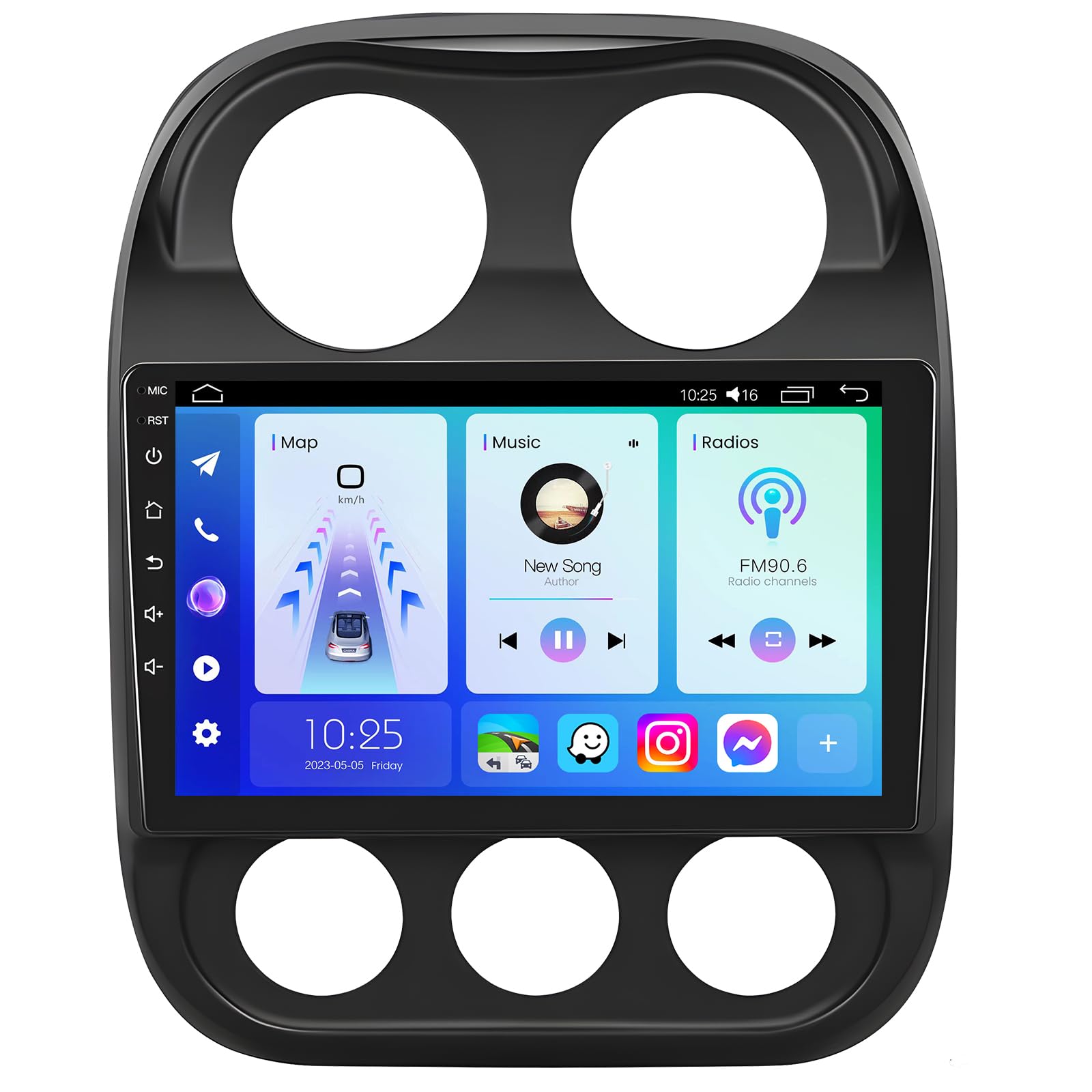 10.1 Inch Android 11 Car Stereo for Jeep Patriot & Compass 2010-2016 - 2GB RAM 32GB ROM, Wireless CarPlay & Android Auto, GPS Navigation, Bluetooth, WiFi, Mirror Link - Perfect for Road Trips & Daily Commuting