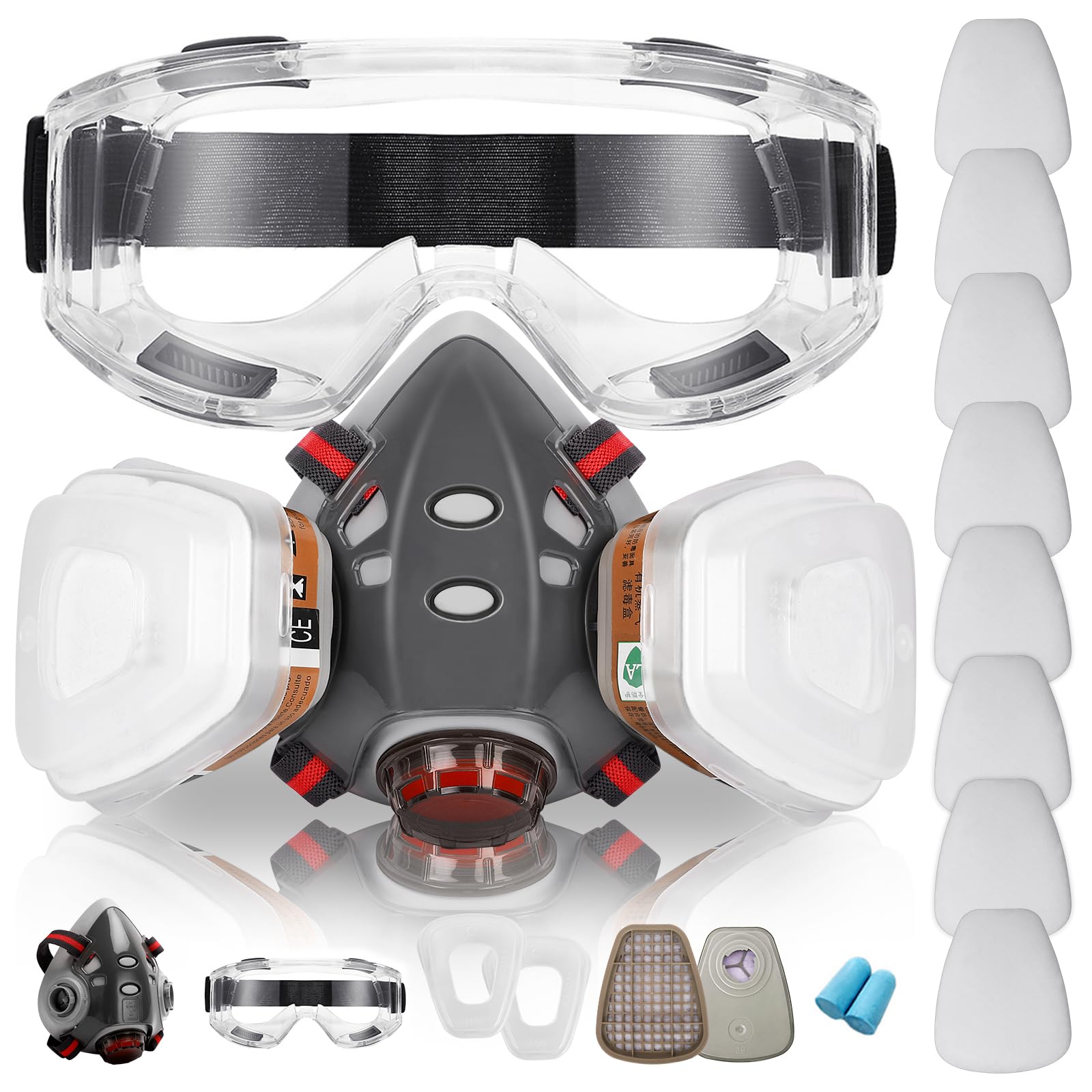 Military Grade Full Face Gas Mask with Activated Carbon Filter - NBC Protection for Nuclear, Biological & Chemical Threats - Survival Gear for Emergency Preparedness, Industrial Safety & Outdoor Adventures