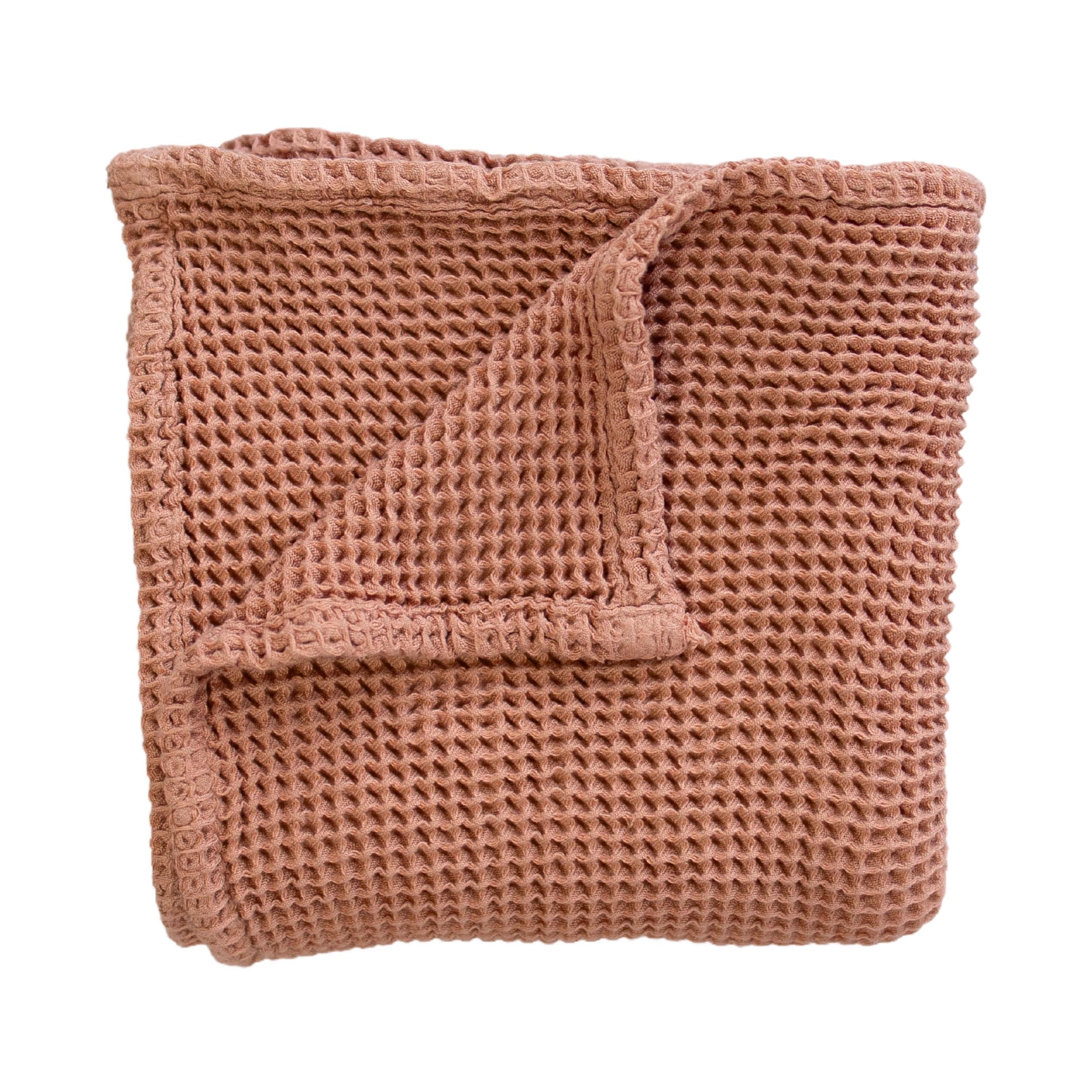 Soft & Breathable Waffle Knit Baby Blanket - 43x43 Inch Gender Neutral Cotton Swaddle, Stroller & Toddler Blanket - Perfect for Nursery, Travel & Outdoor Adventures (Cinnamon)