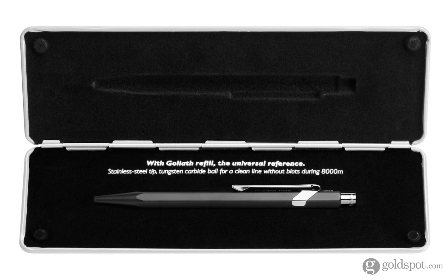 Caran d'Ache 849 Popline Ballpoint Pen - Premium Black Ink Pen with Metal Holder | Elegant Writing Instrument for Office, School & Gift Giving