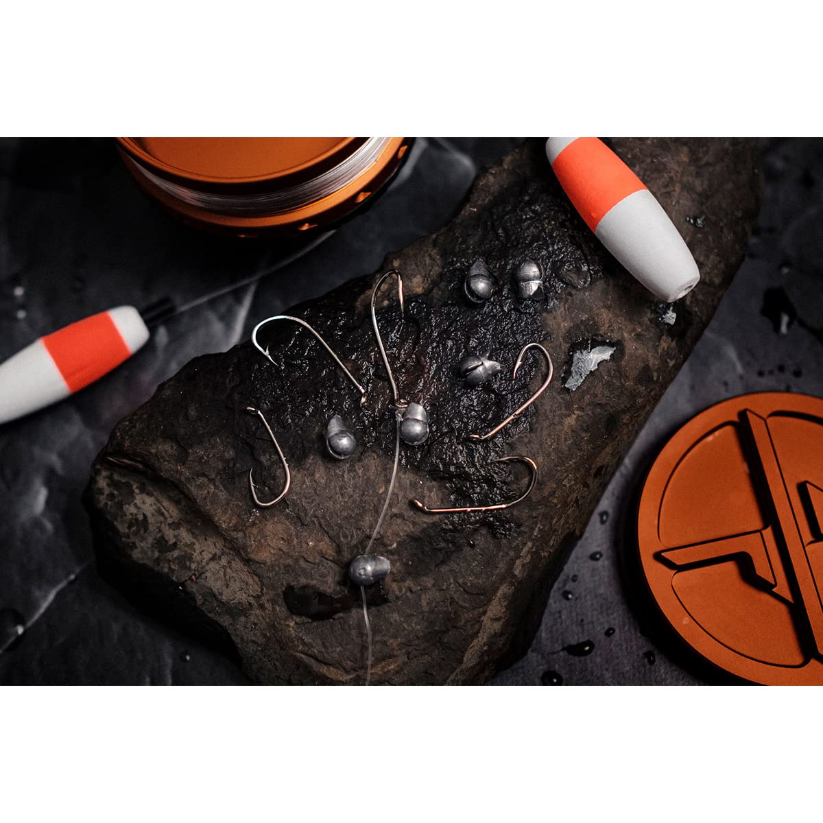 Exotac xREEL Compact Survival Fishing Kit with Tackle Storage - Portable Handline Fishing Gear for Emergency & Outdoor Adventures - Includes 6 Hooks, 6 Split Shot, 2 Floats & TPE Finger Strap for Better Control - Ideal for Camping, Hiking, Bug Out Bags & Survival Situations