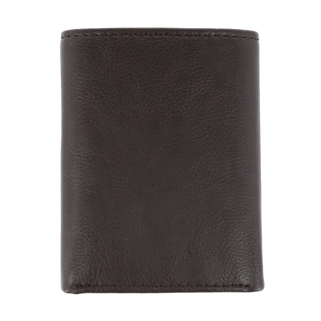 Columbia Men's RFID Blocking Leather Trifold Wallet - Slim Bifold Design with Multiple Card Slots & ID Window - Perfect for Travel, Business & Everyday Use (Model 31CO1169)