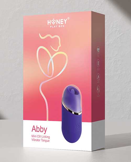 Abby Mini Clit Licking Vibrator Tongue Sex Toy - Purple | Powerful Clitoral Stimulation for Women | Perfect for Solo Play & Couples Foreplay