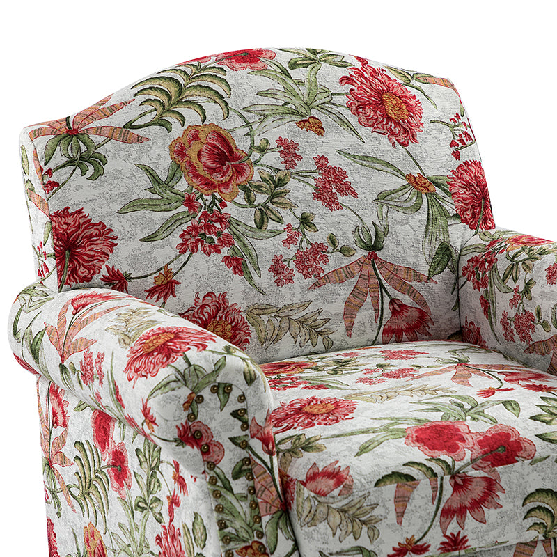 Matteo Upholstered Armchair with Nailhead Trim - Modern Accent Chair for Living Room, Bedroom & Office - Comfortable Lounge Chair with Stylish Nailhead Detailing