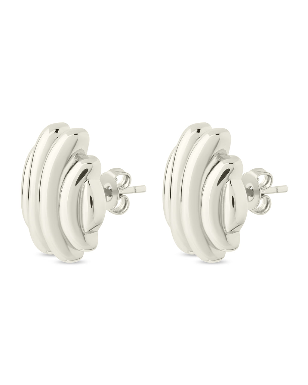 Rudy Textured Studs Earrings for Women - Trendy Punk Gothic Jewelry for Parties, Concerts & Everyday Wear