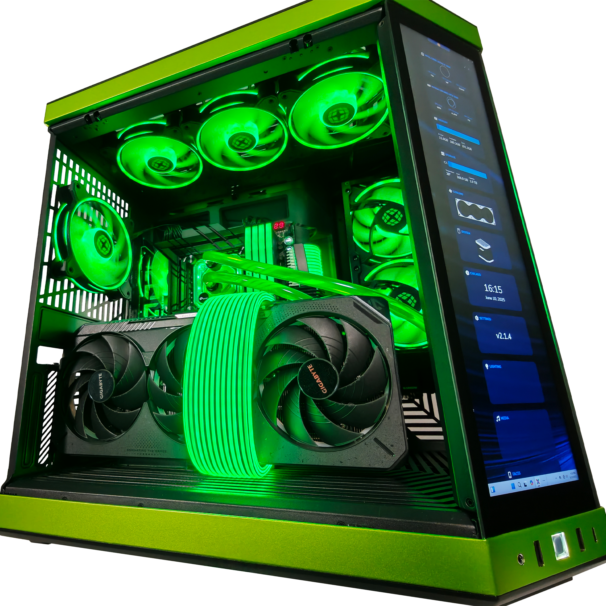 Y70 Mean Green Black Label Gaming Desktop with Intel Z890 & DDR5 RAM - High Performance PC for Gaming, Streaming & Content Creation