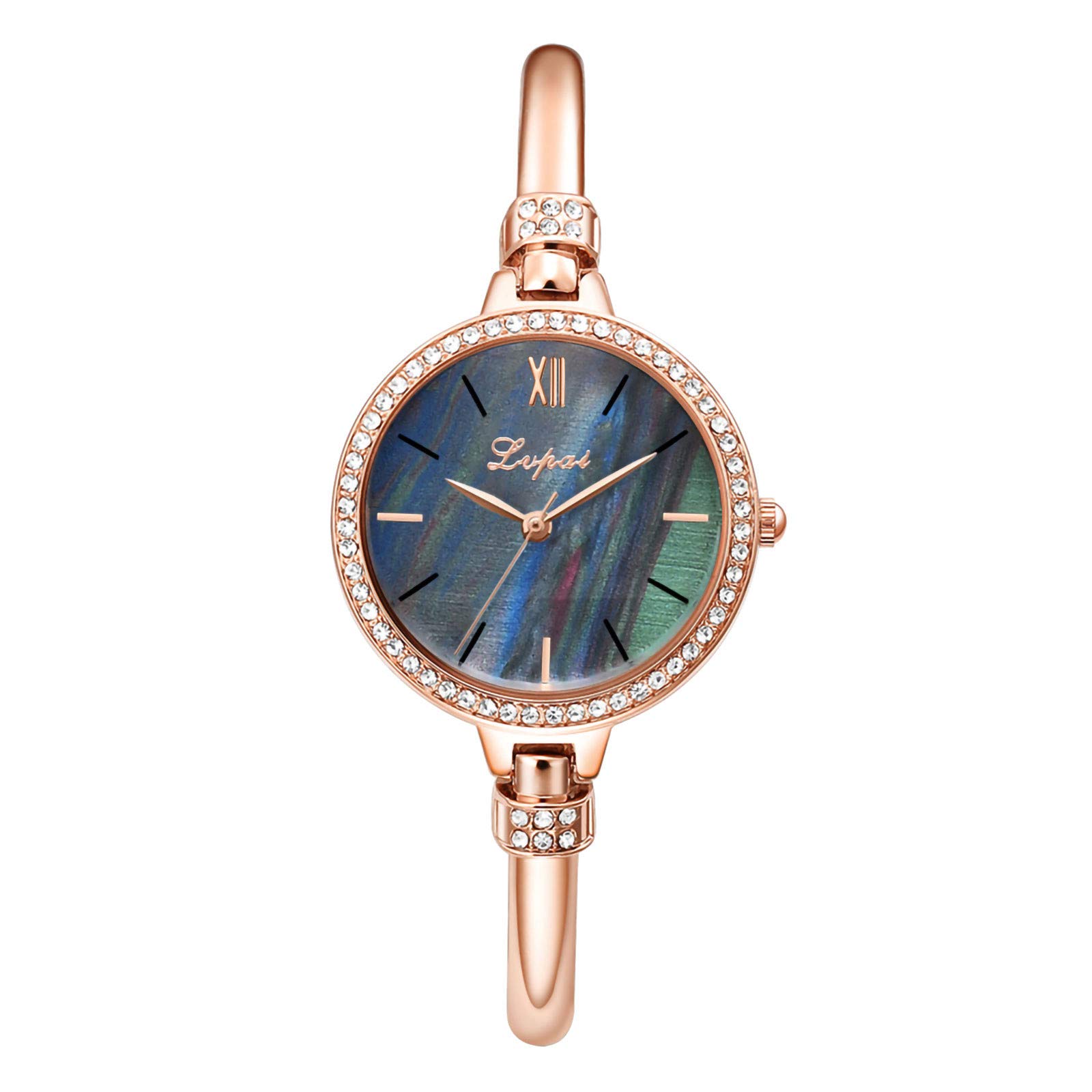 Elegant Women's Quartz Analog Watch with Roman Numerals & Stainless Steel Strap - Classic Round Dial Wristwatch for Women | Perfect for Office, Party & Everyday Wear