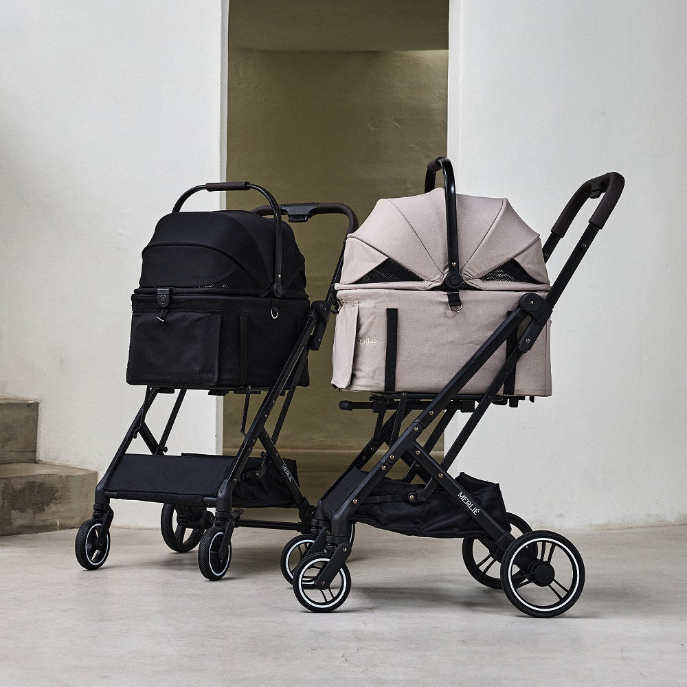 Premium Clementine (MW2) Pet Stroller for Small Dogs & Cats - Lightweight Foldable Design with All-Terrain Wheels - Perfect for Outdoor Walks, Vet Visits & Travel Adventures
